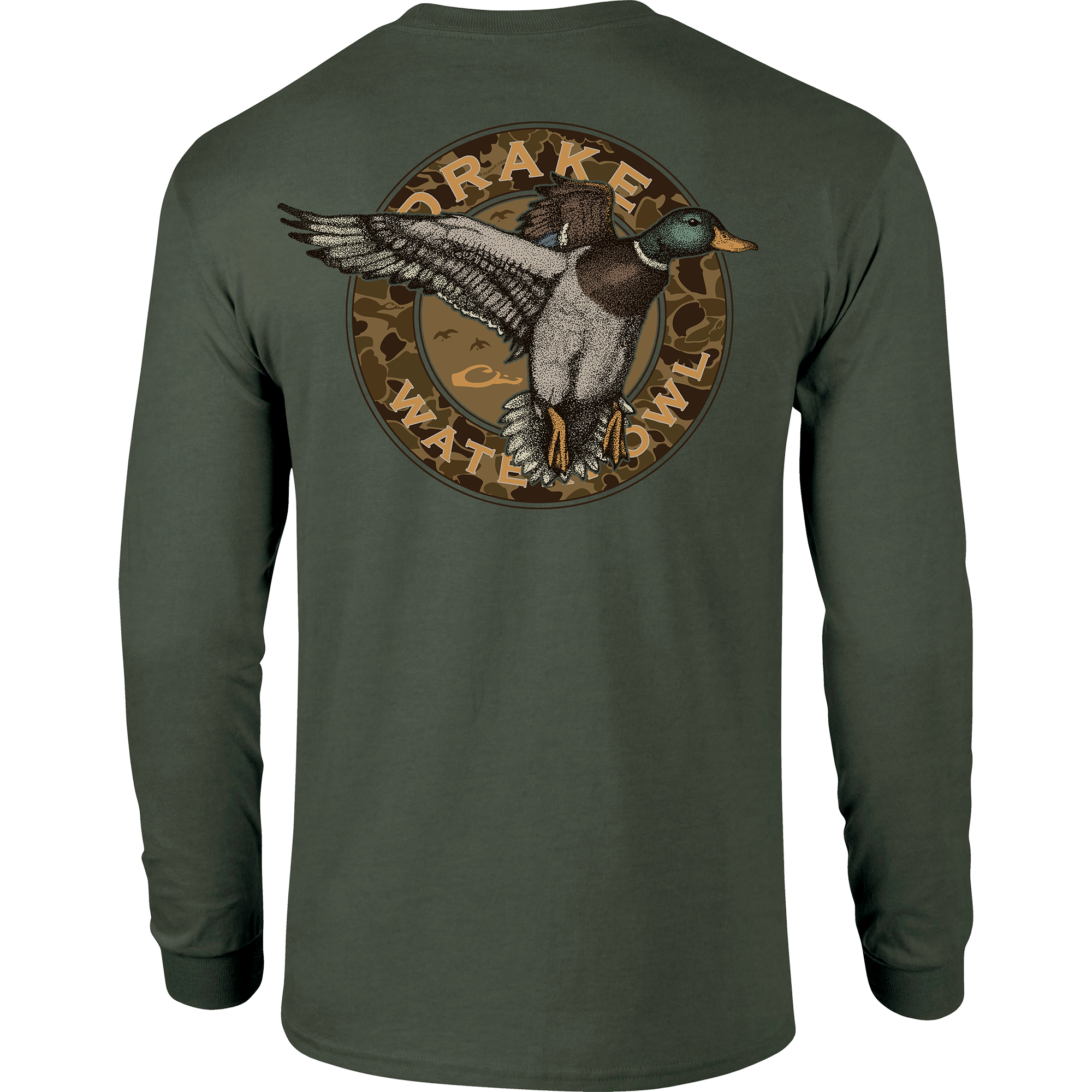 Circle Mallard Long Sleeve T-Shirt for Men & Women | Comfortable Cotton Casual Shirt | Perfect for Outdoor Activities, Work & Everyday Wear