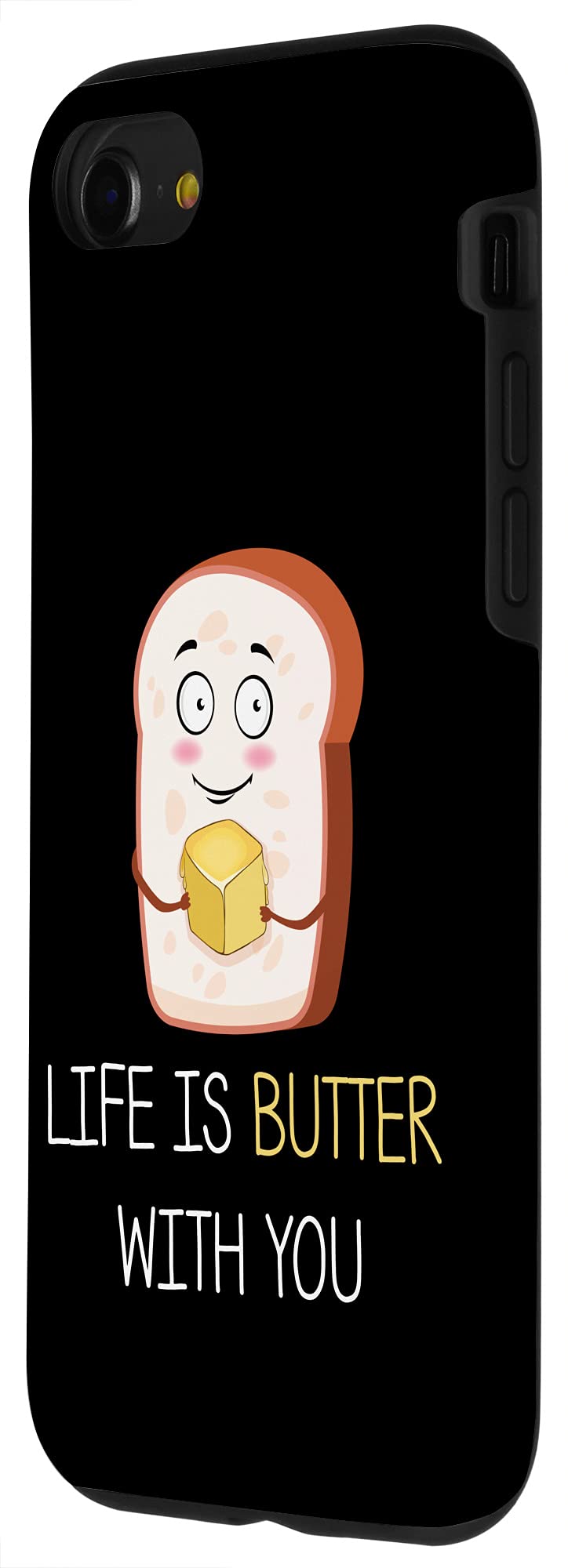 Funny iPhone SE (2020)/7/8 Case - Bread & Butter Pun Jokes Design - Perfect for Daily Use, Gifts & Humor Lovers