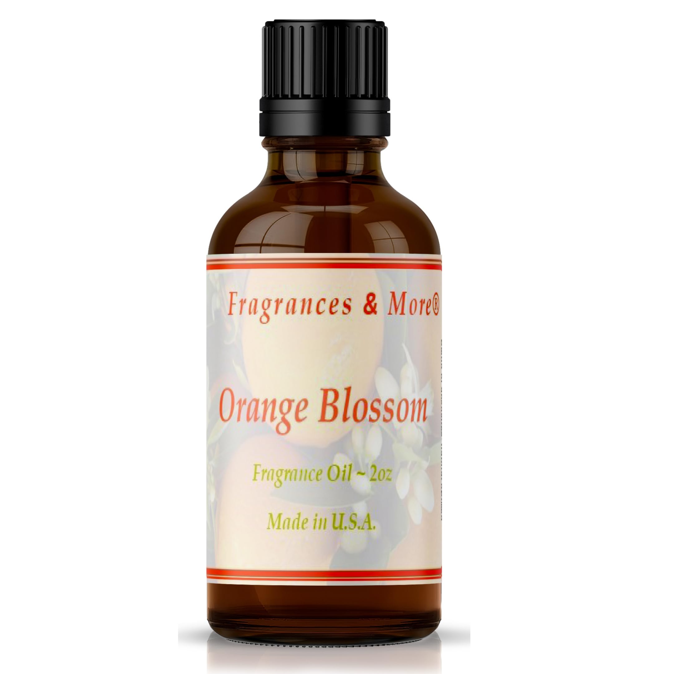 Premium Orange Blossom Fragrance Oil - 2oz (60ml) for Candle Making, Soap Making & Aromatherapy | Home Scented Oil for Diffusers, Bath Bombs & DIY Crafts | Relaxing Floral Aroma for Spa, Yoga & Meditation