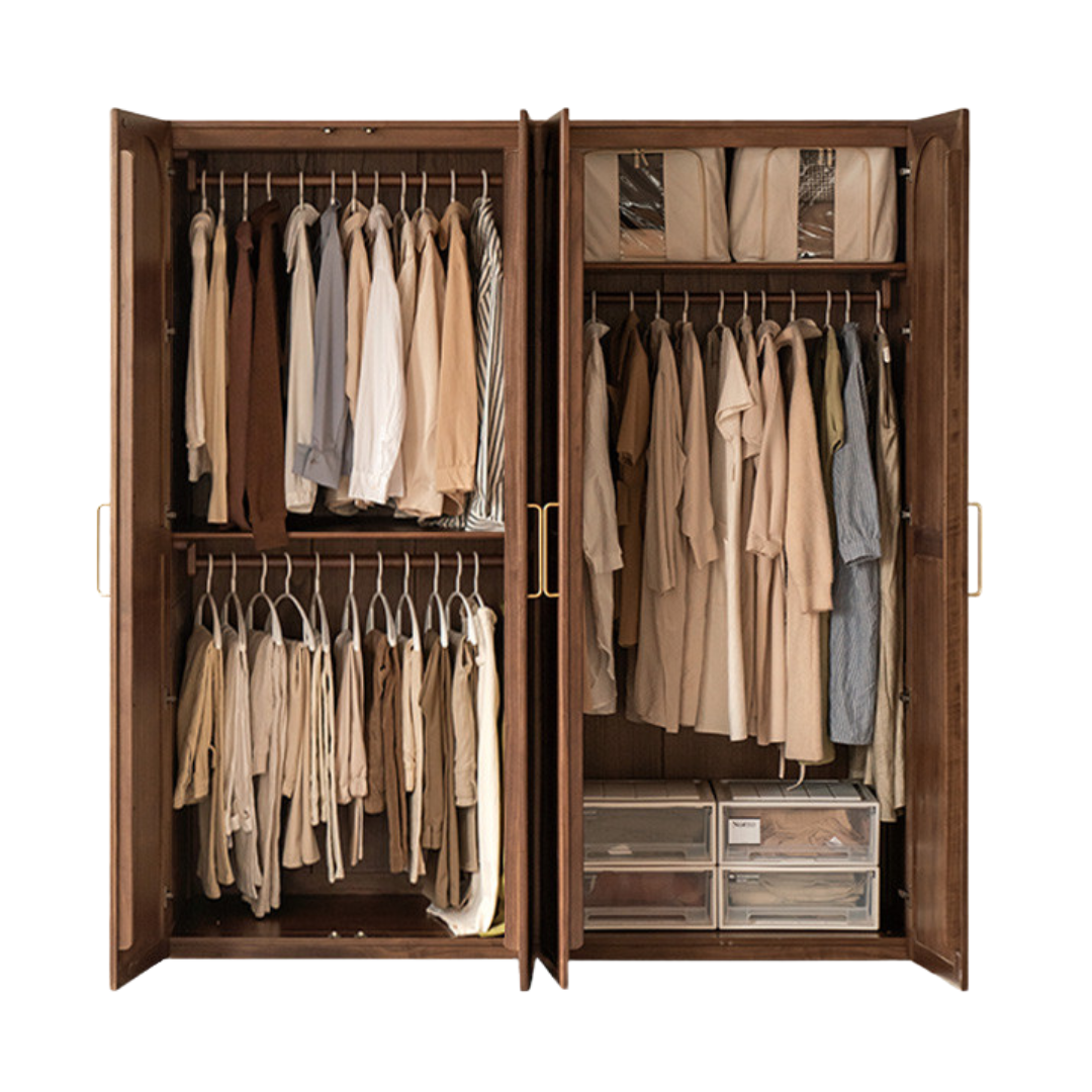 70.8x23.2x49.6 inch / 180x59x200 сm / Rich Dark Walnut color / wardrobe