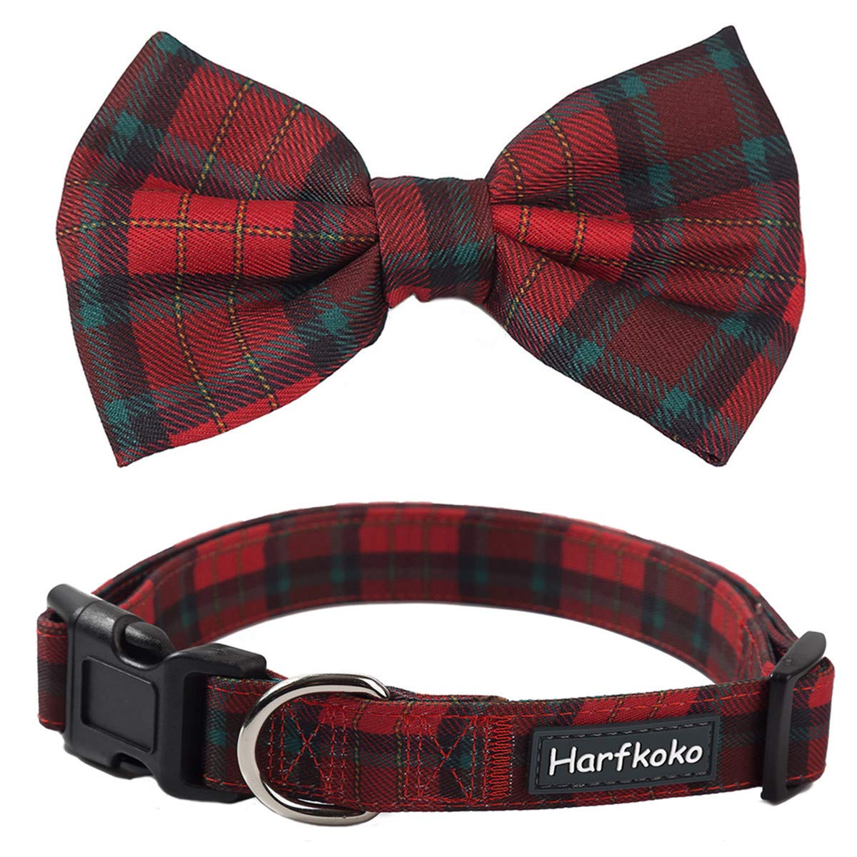 Stylish Adjustable Plaid Bow Tie Pet Collar for Dogs & Cats - Comfortable & Durable Small/Medium/Large Pet Collars with Grid Design - Perfect for Parties, Photos & Daily Walks (3 Style Options)