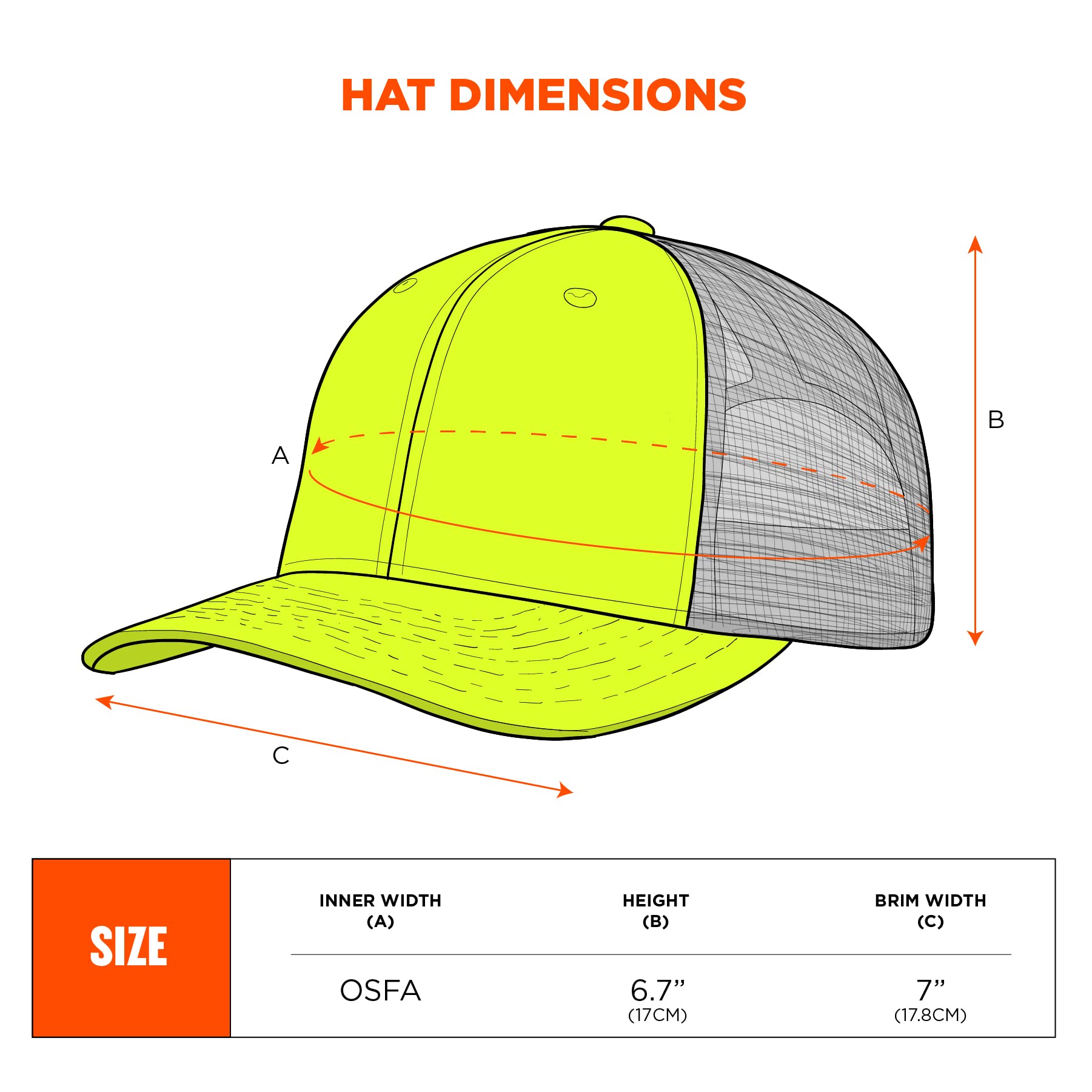 Ergodyne Women's High Visibility Reflective Snapback Baseball Cap - Lime Green Safety Hat for Construction, Running & Outdoor Work