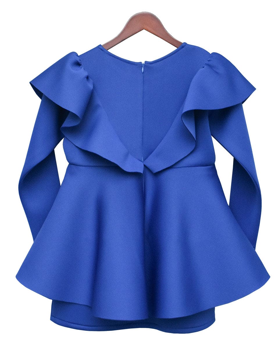 Pre Order: Stylish Blue Neoprene Dress for Women - Perfect for Parties, Cocktail Events & Night Out