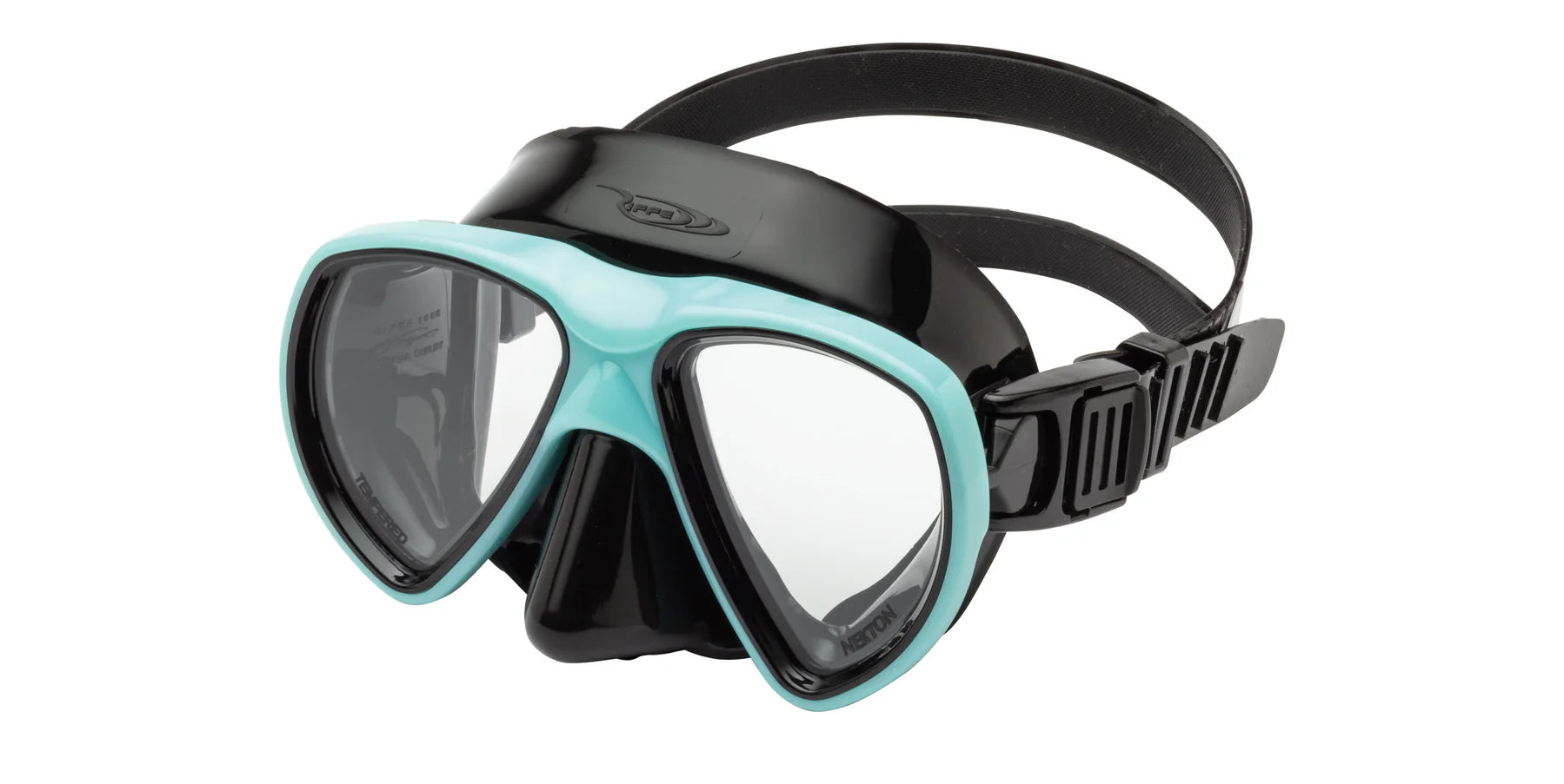 Riffe Nekton Dive Mask - Premium Snorkeling & Scuba Diving Gear for Clear Vision (Caribbean Blue) - Perfect for Ocean Exploration, Spearfishing & Underwater Photography