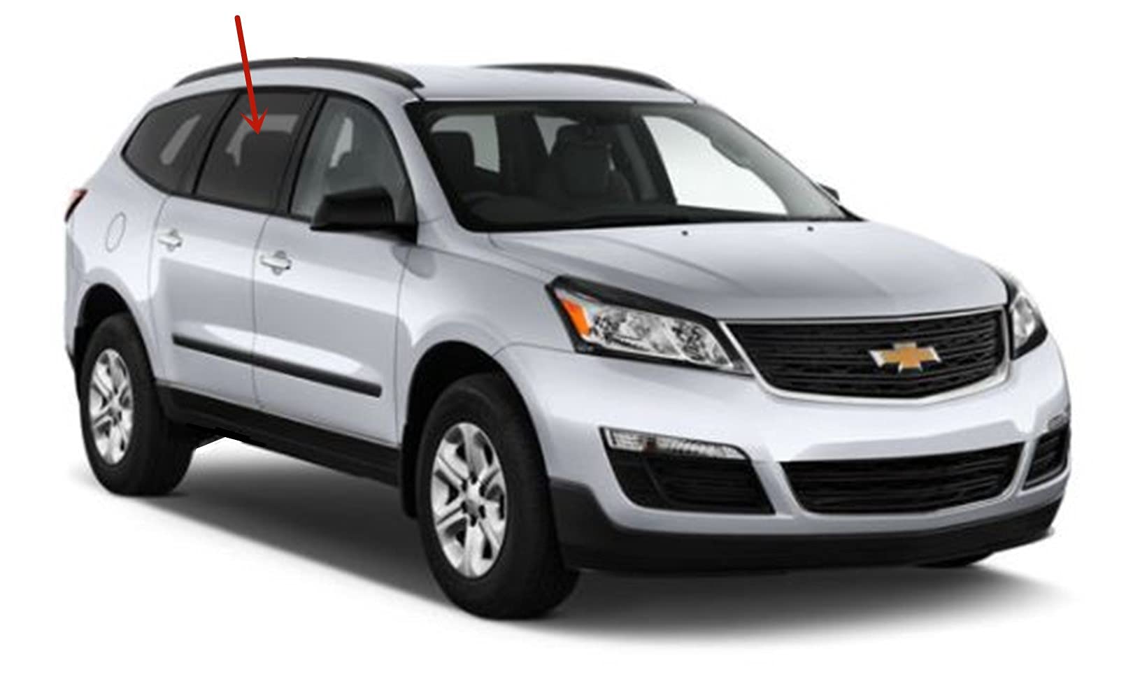 Chevrolet Traverse 2009-2017 Passenger Side Rear Door Window Replacement Glass - Perfect for Auto Glass Repair & Vehicle Maintenance
