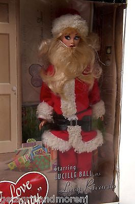 Lucille Ball as Lucy Ricardo Santa Barbie Doll - I LOVE LUCY Christmas Collectible Figure for Holiday Decor & Gift Giving