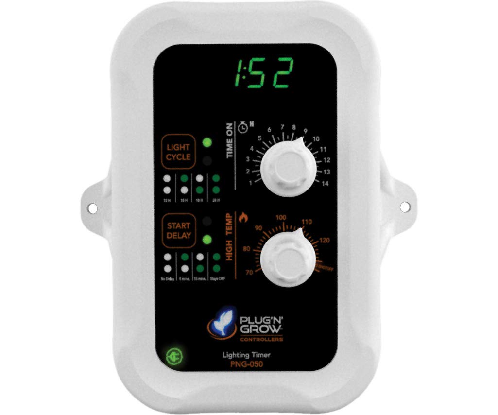 Smart Plug & Grow Lighting Timer with High-Temperature Shutoff - Automatic Plant Grow Light Controller for Indoor Hydroponics, Greenhouses & Home Gardens