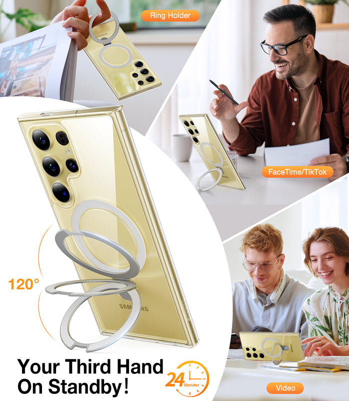 Premium Diamond Stand for Samsung Galaxy S24 Ultra - Elegant Phone Holder for Desk, Office, and Home Decor
