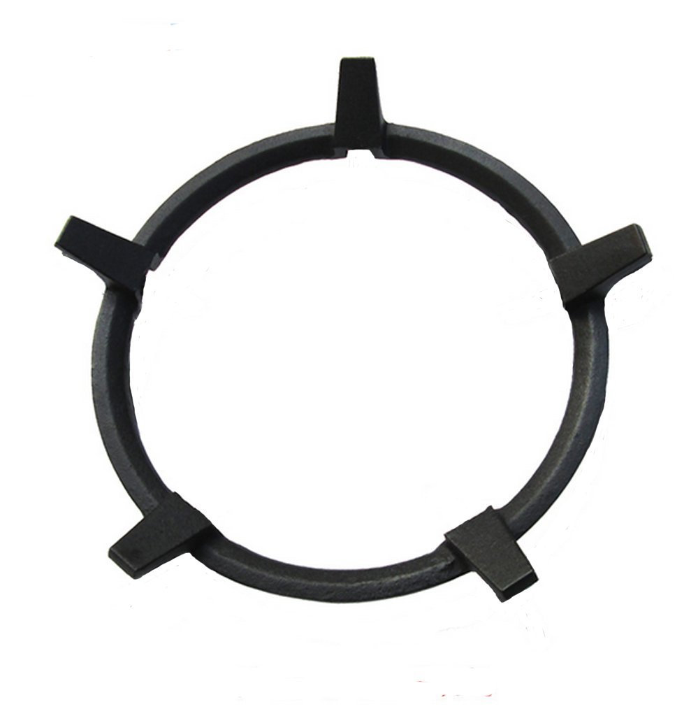 Non-Slip Black Cast Iron Wok Ring - Heavy Duty Stove Trivet for Gas Hob, Cooktop Range Pan Holder, Wok Support Stand - Perfect for Kitchen, Camping & Outdoor Cooking