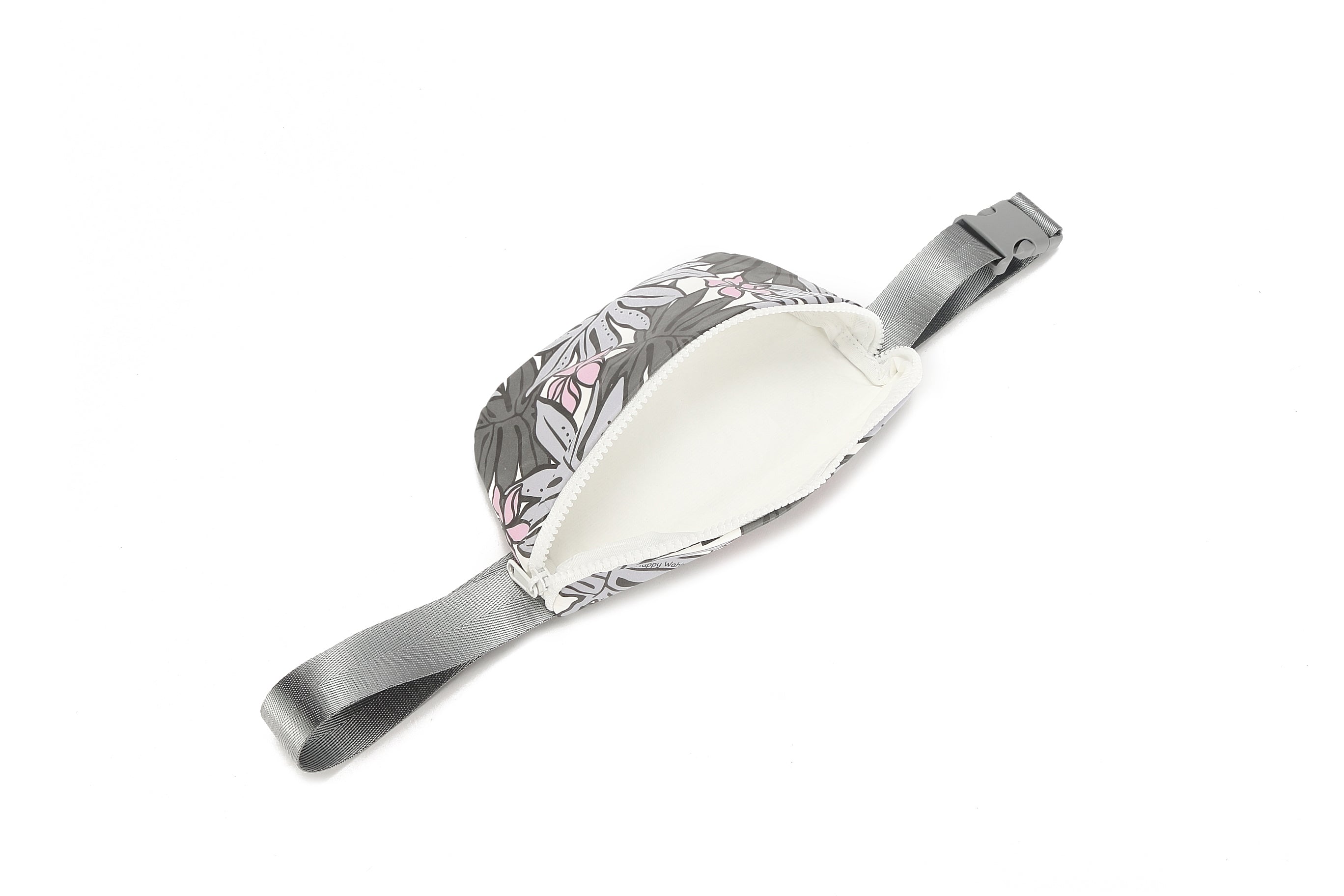 Fanny Pack Waist Bag - Stylish & Functional Wai Wai Lauaʻe Grey for Hiking, Travel & Everyday Use
