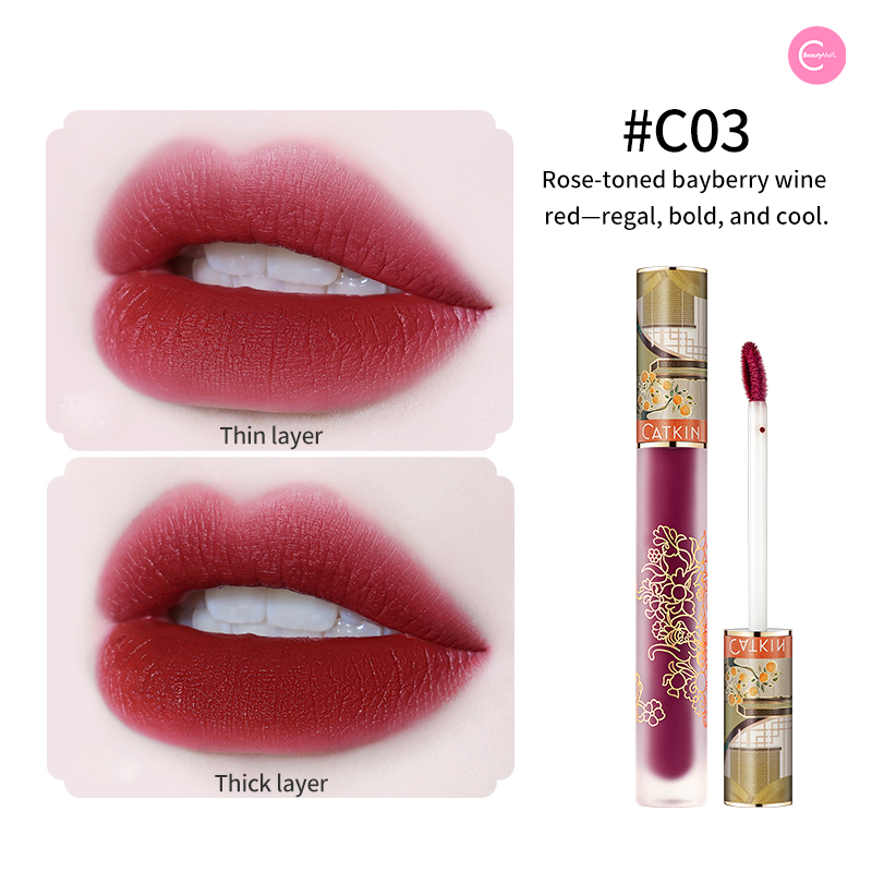 CATKIN Crystal Stone Velvet Matte Lip Gloss - Long Lasting Hydrating Liquid Lipstick with Velvet Finish | Perfect for Everyday Wear, Date Night & Special Occasions