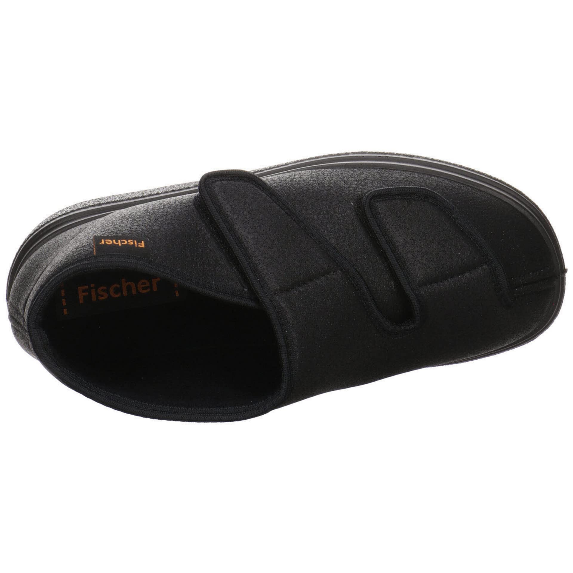 Fischer Men's High Hi-Top Slippers - Black Schwarz 222 - Size 14 | Comfortable Indoor/Outdoor House Shoes for Relaxing at Home, Lounging & Quick Errands