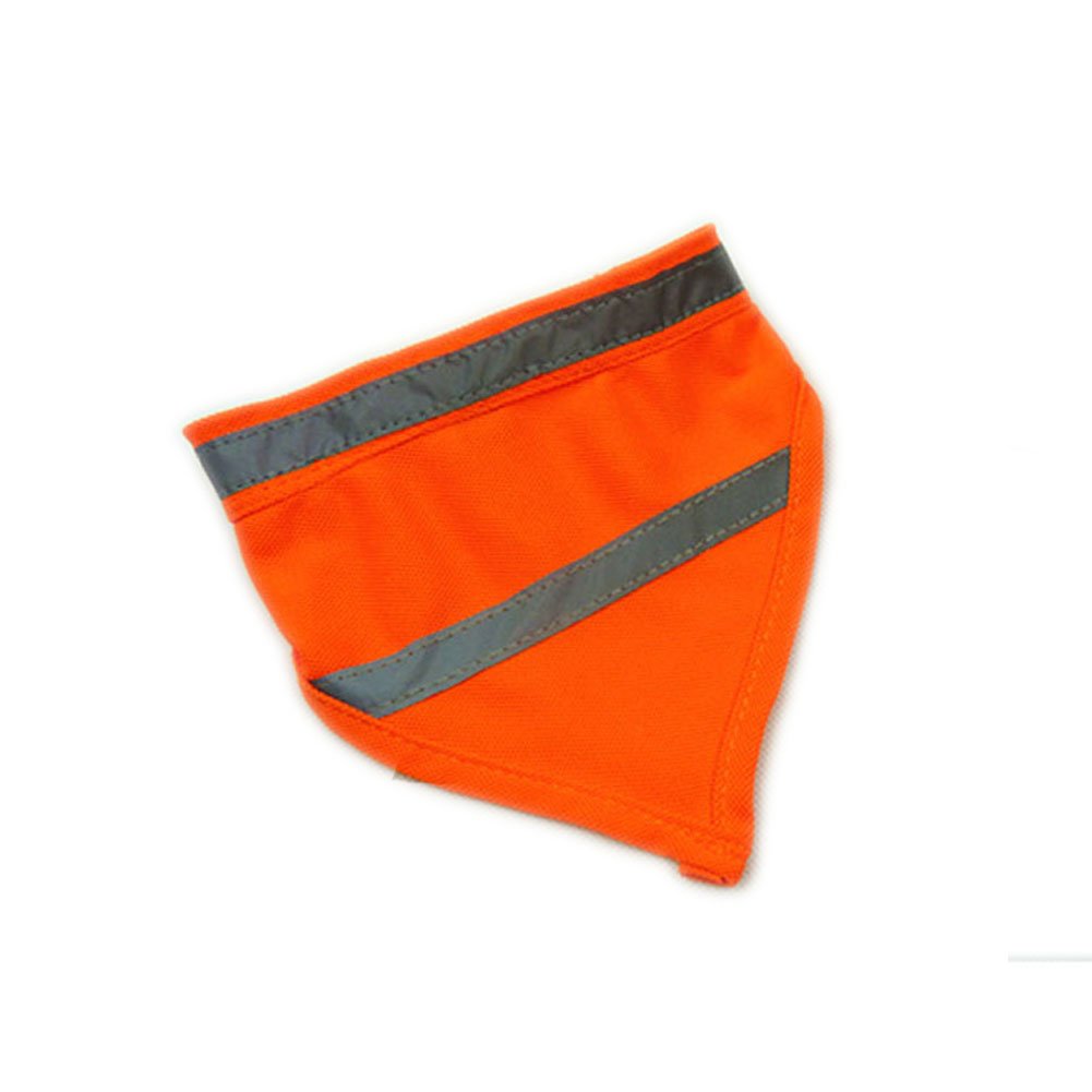 Encell 2-Pack Reflective Dog Collar Scarf - Safety Pet Bandana Triangle Bib for Dogs & Cats, Orange - Perfect for Night Walks & Outdoor Adventures