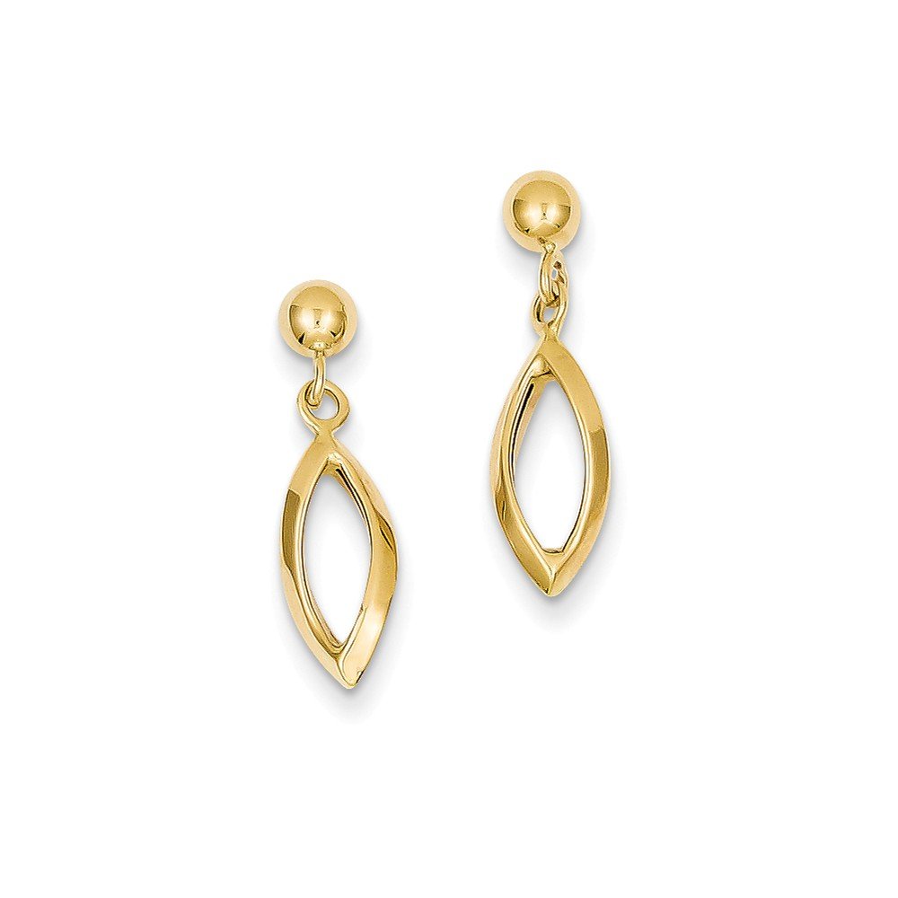 14K Gold Post Dangle Earrings for Women - Elegant Drop Earrings for Party, Wedding & Everyday Wear | Hypoallergenic Fine Jewelry Gift