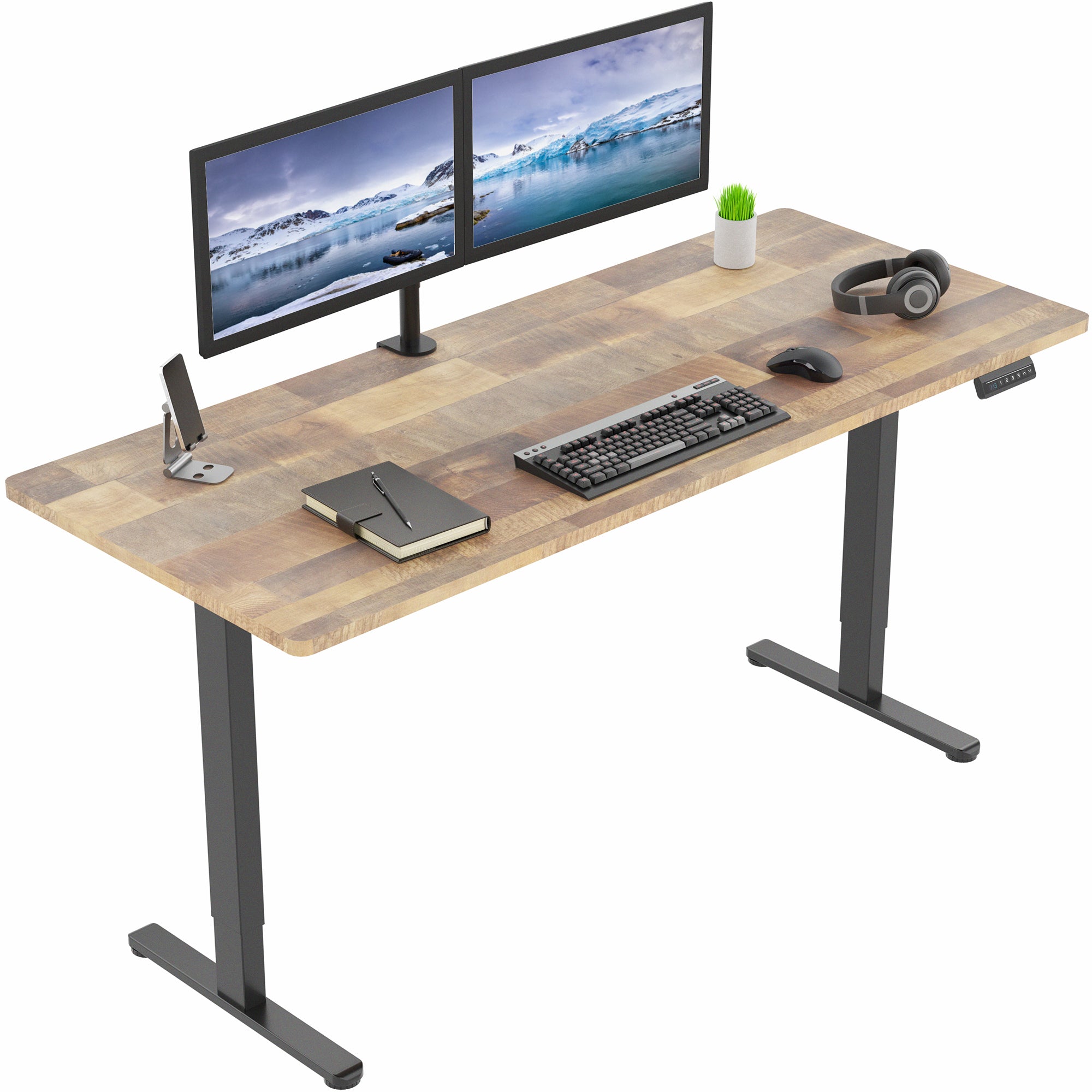 E2 Series 71 x 30 Dual Motor Electric Standing Desk - Adjustable Height Home Office Desk for Work & Study - Perfect for Home Office, Gaming Setup and Workspace Ergonomics