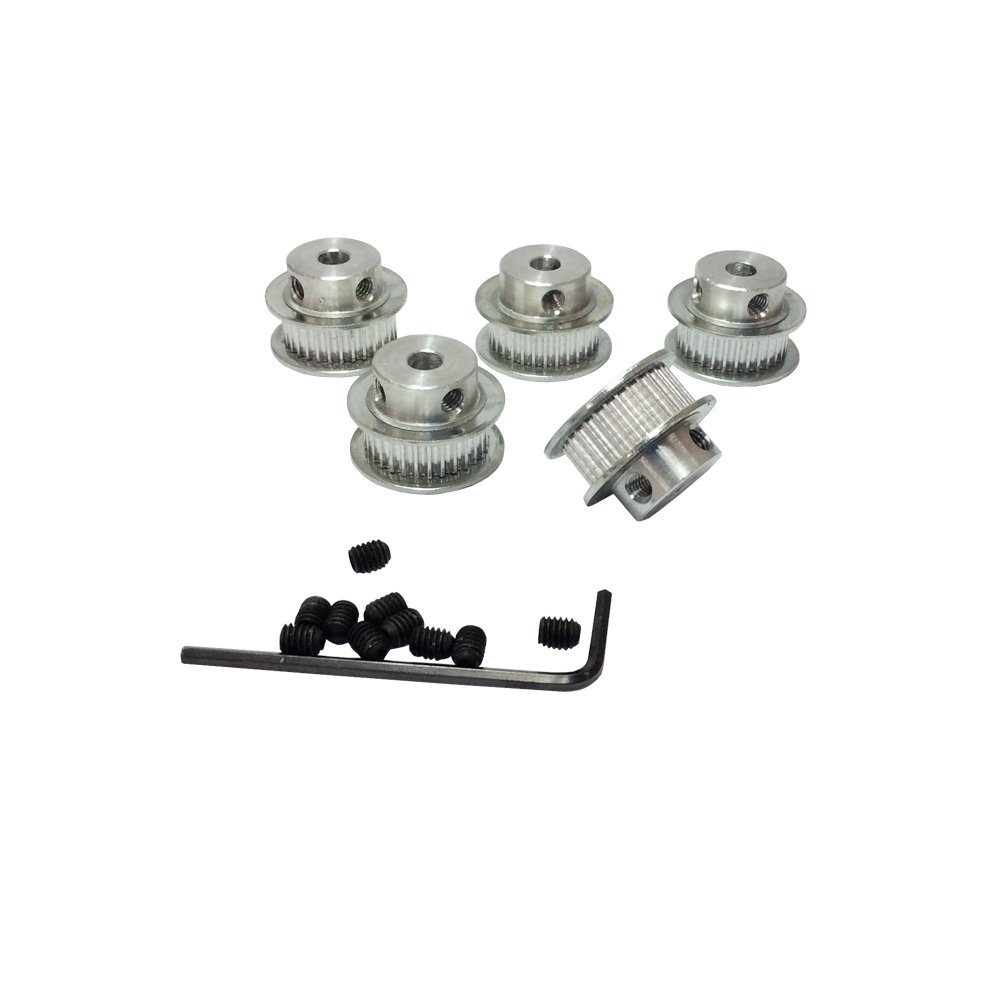 High-Quality GT2 Timing Belt Pulley 30 Teeth 5mm Bore - Compatible with 2GT Belt (6mm Width) - 5-Pack - Perfect for 3D Printers, CNC Machines & Robotics Projects