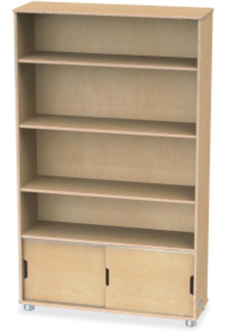 Jonti-Craft TrueModern 1725JC 4-Shelf Bookcase - Sturdy Wooden Bookshelf for Kids & Classrooms - Perfect for Home, School, and Office Storage Organization