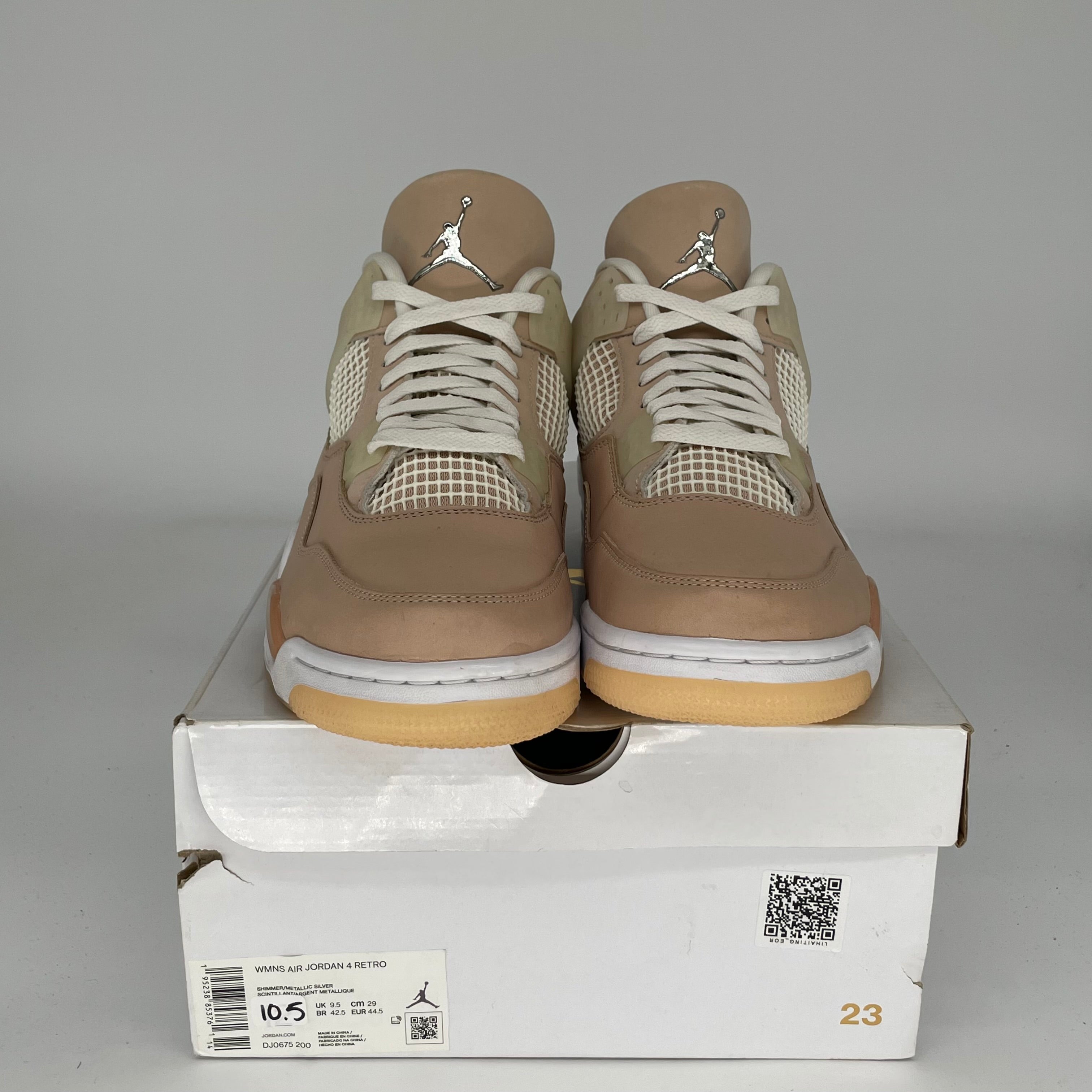 AIR JORDAN 4 SHIMMER Women's Basketball Shoes Size 10.5/12W - DJ0675-200 Retro Sneakers for Running, Gym & Streetwear Fashion