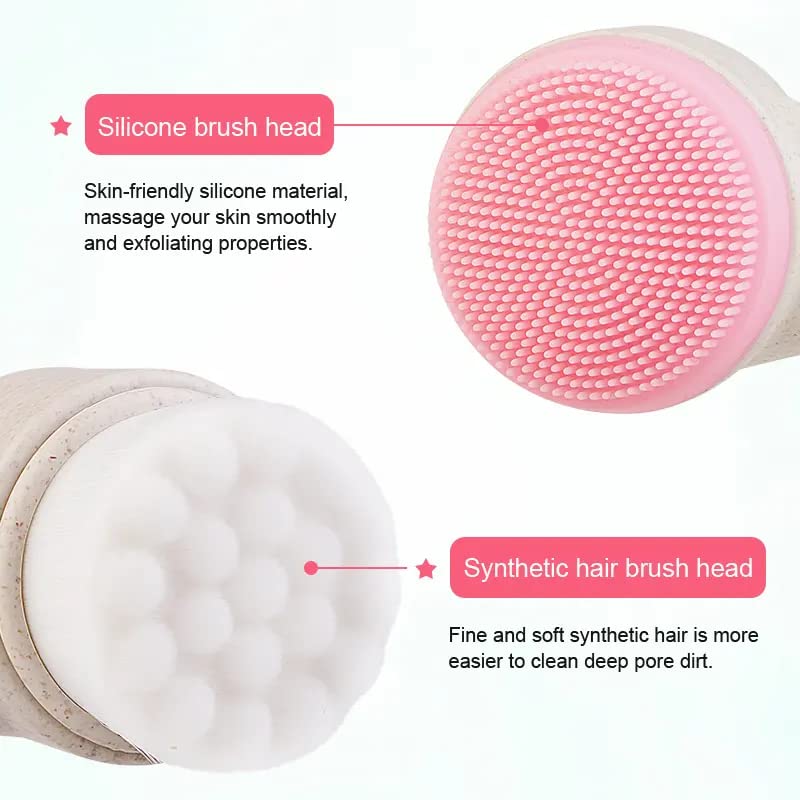 **Cavernshop Silicone Facial Cleansing Brush – 2-in-1 Face Wash & Massager for Deep Pore Exfoliation, Makeup Removal & Dry Skin Care – Perfect for Women & Girls (Ideal for Daily Skincare & Spa-Like Pampering)**