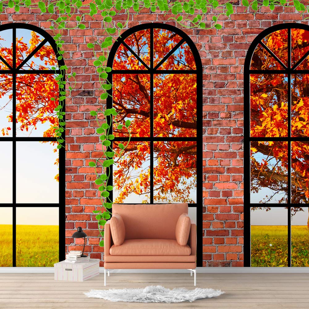 French Window Design Removable Peel and Stick Wallpaper - 100x144 Inch Large Wall Mural for Bedroom Decor | Perfect for Home, Apartment & Nursery Renovation