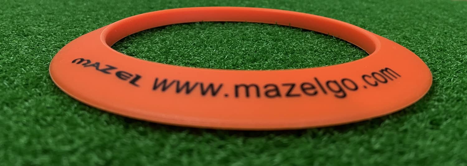 MAZEL Golf Putting Cup & Ring - Indoor/Outdoor Golf Training Aid for All-Direction Putting Practice | Improve Accuracy & Short Game | Perfect for Backyard, Office, or Course Practice