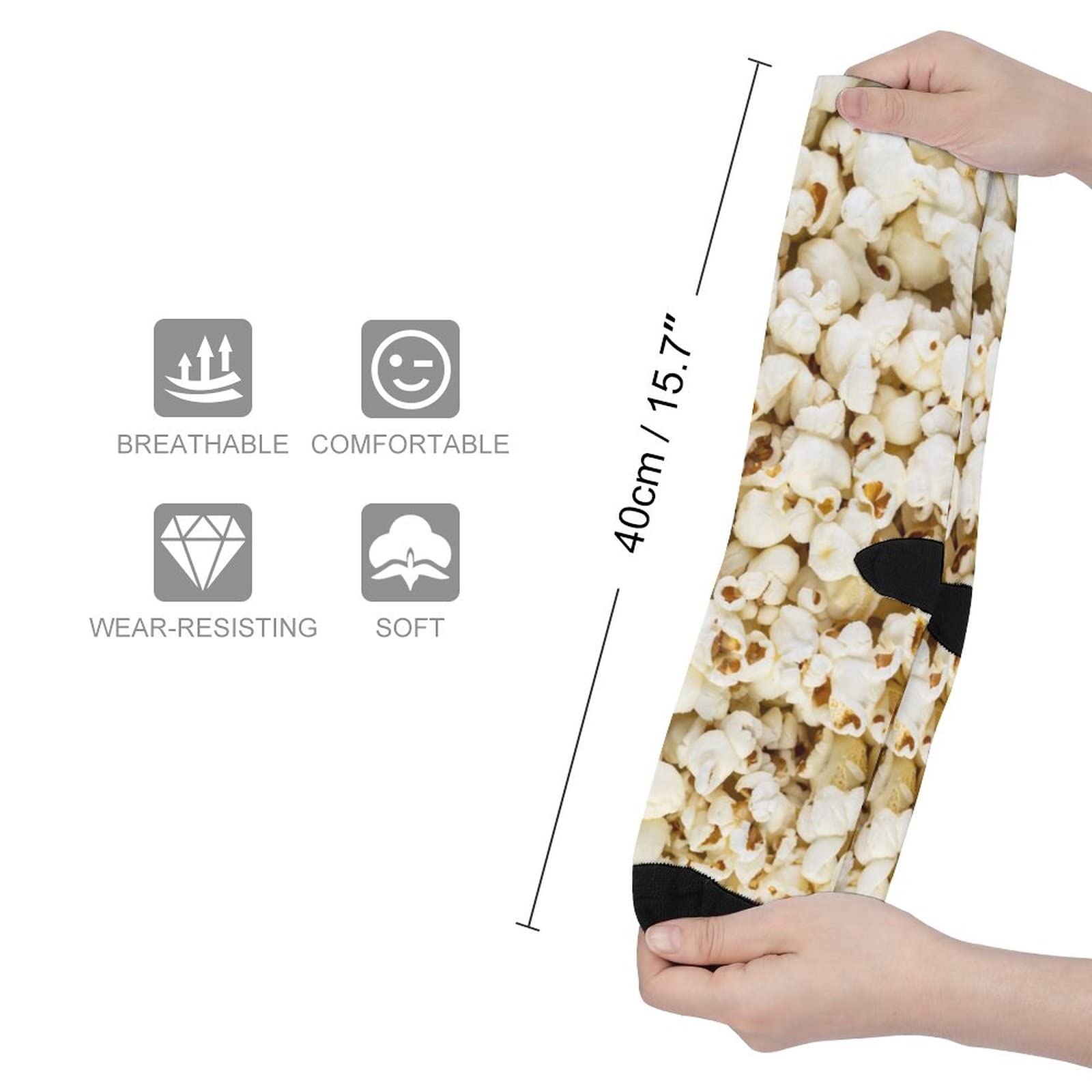 Funny Baked Beans Crew Socks - Unisex Novelty Food Pattern Casual Socks for Men & Women | Perfect Gift for Food Lovers, Office Wear & Cosplay Costumes