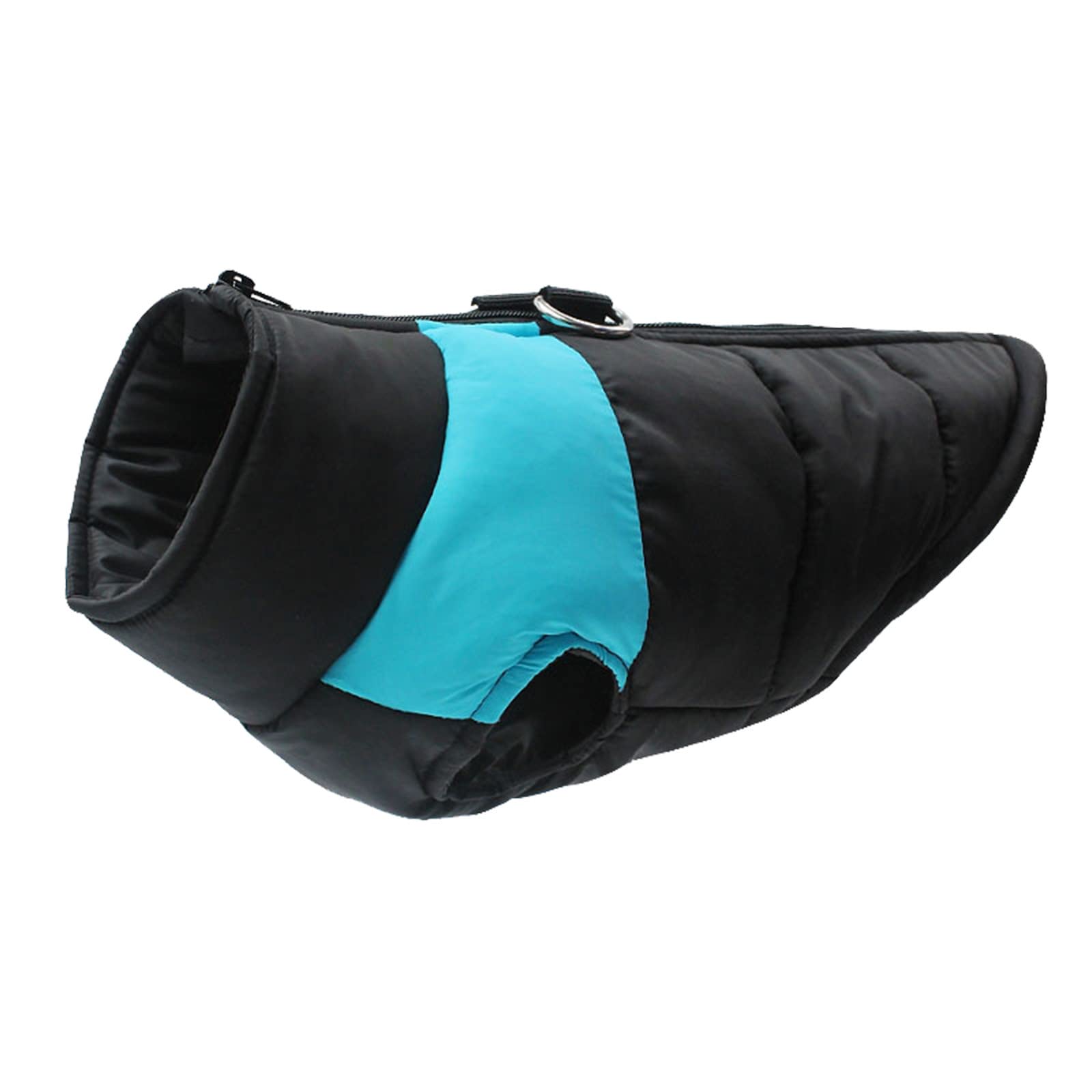 Waterproof & Fluorescent Dog Winter Coat - Warm Padded Pet Jacket with Reflective Strips for Cold Weather (Blue, Large) | Ideal for Night Walks, Outdoor Adventures & Winter Protection