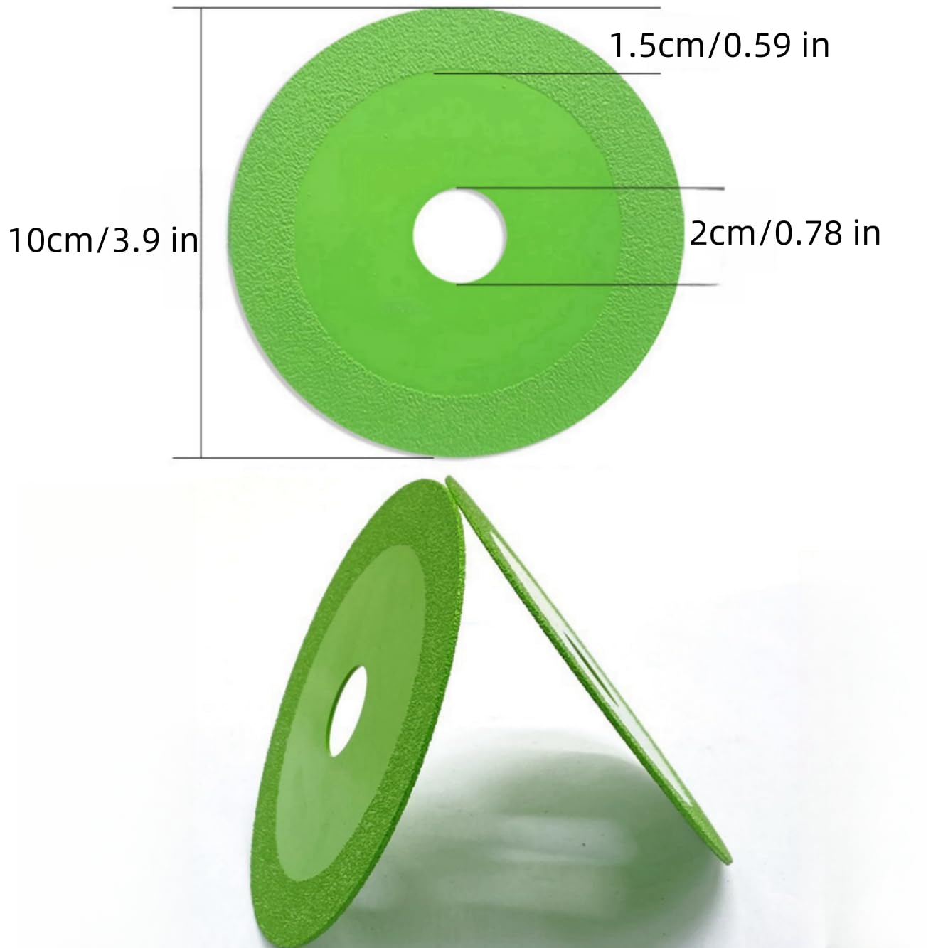 1mm Ultra-Thin Rock Slab Grinding Disc & Glass Cutting Plate for Angle Grinder - 2pcs Set - Perfect for Stone, Tile, and Glass Cutting Projects