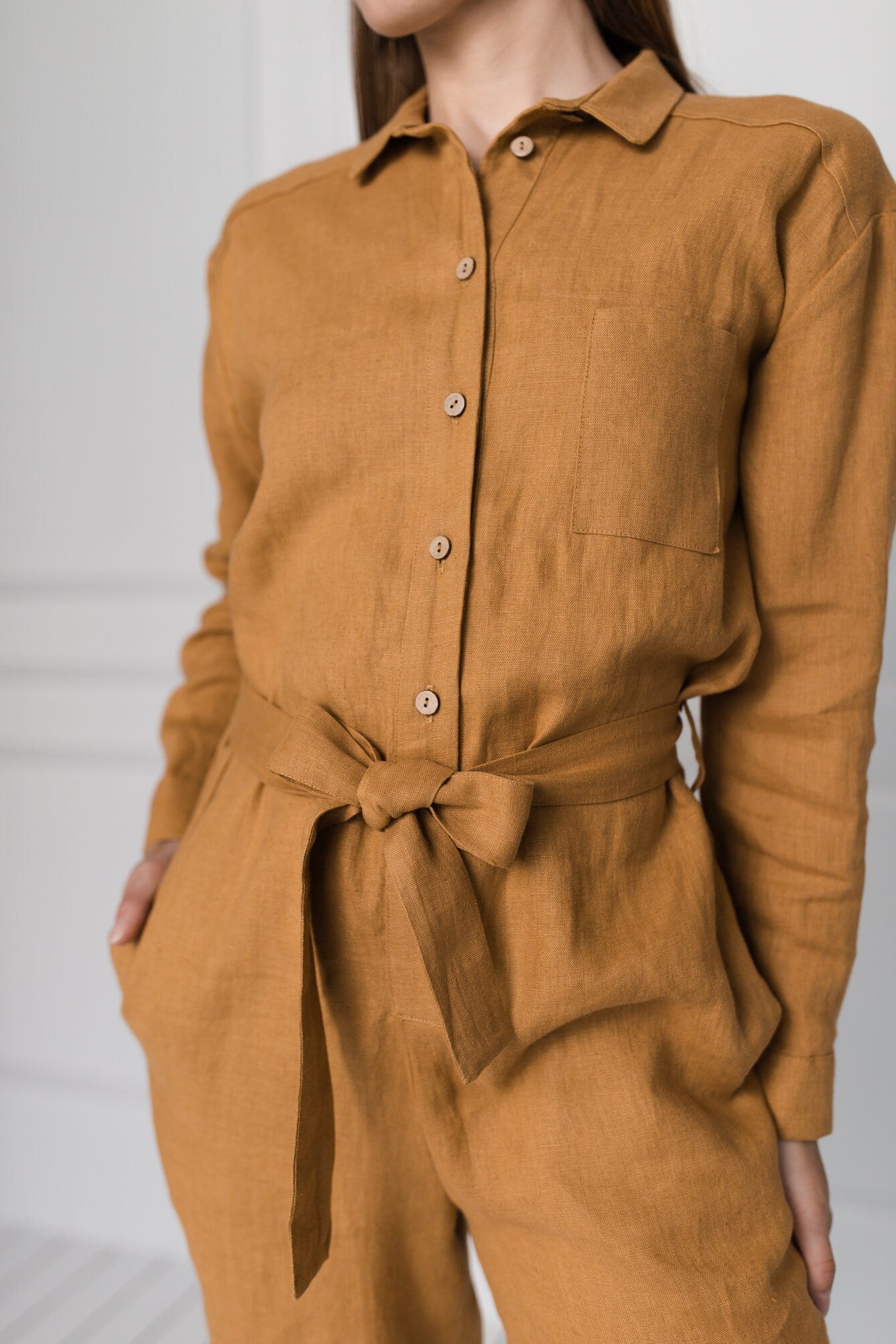 Linen Jumpsuit for Women - LUGANO Summer Romper with Pockets | Casual Outfit for Beach, Vacation & Everyday Wear