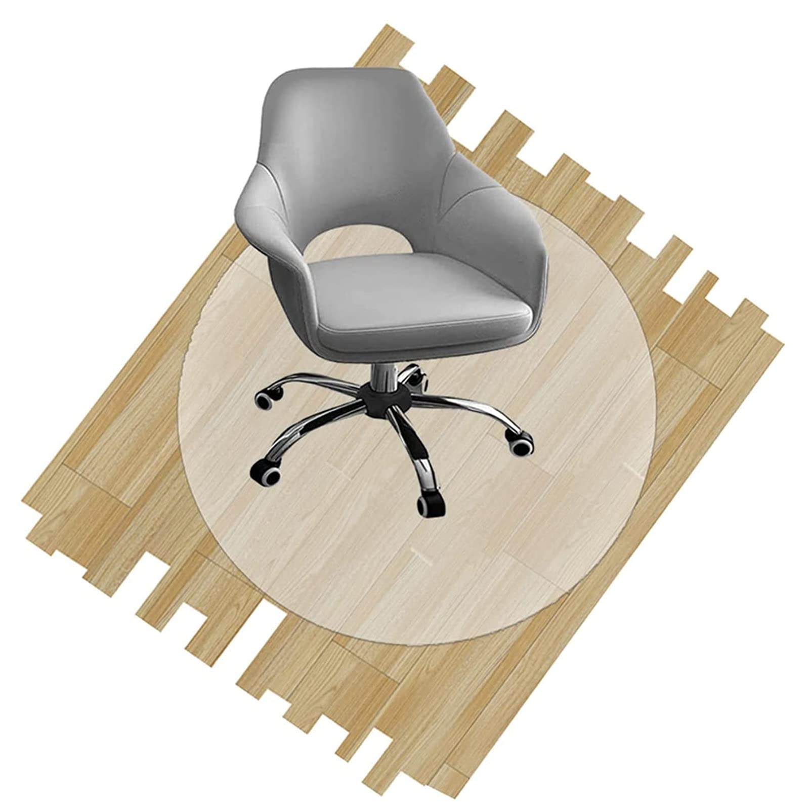 Premium PVC Round Table Top Protector - 2mm Thick Transparent Waterproof Office Chair Mat, Soft Glass Table Mat for Coffee & Dining Tables (Matte Finish, 60cm) - Ideal for Home, Office & Restaurant Use