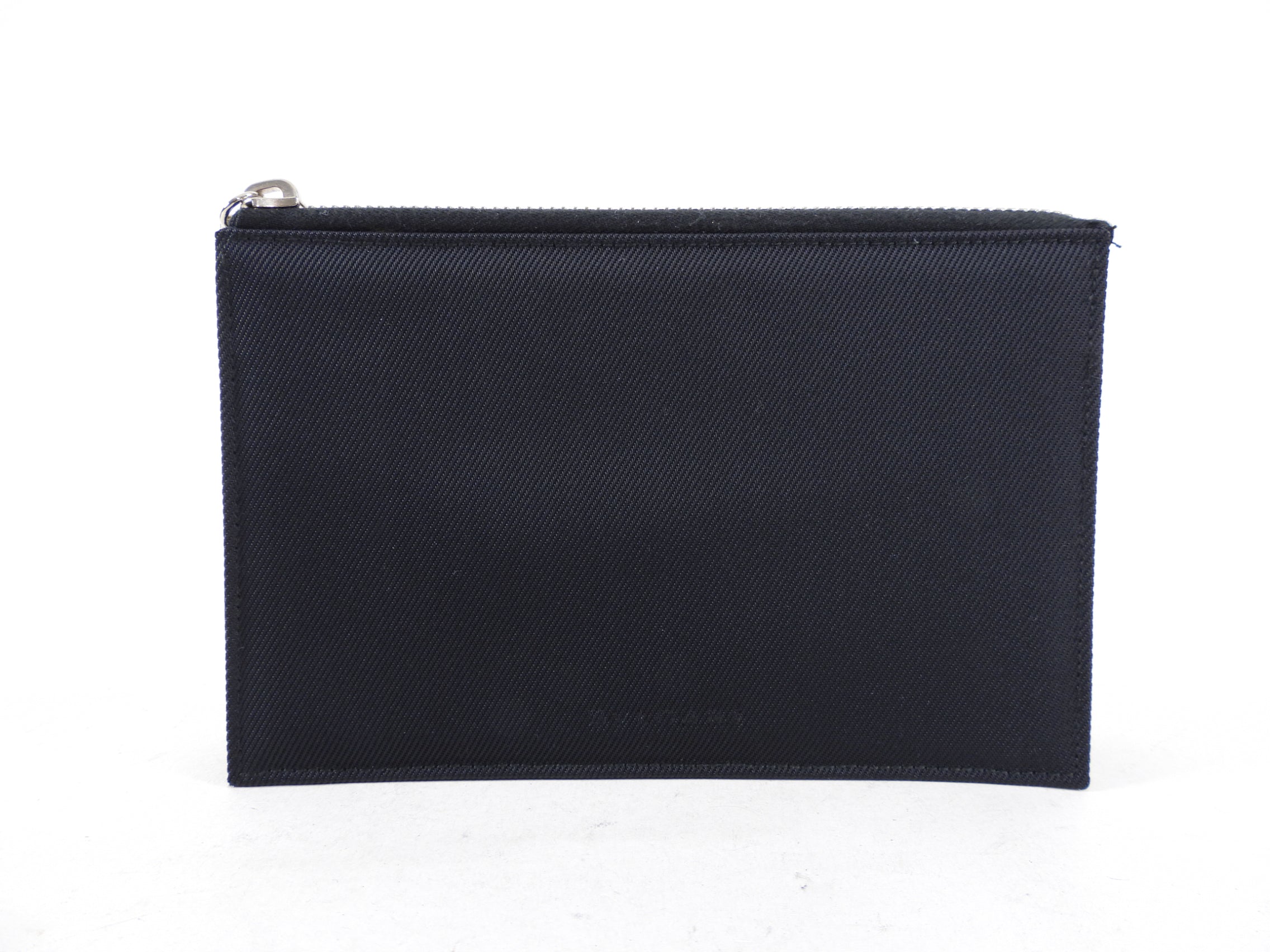 Bulgari Black Nylon Small Travel Cosmetic Wristlet Pouch - Luxury Makeup Bag for Women, Perfect for Travel & Everyday Use