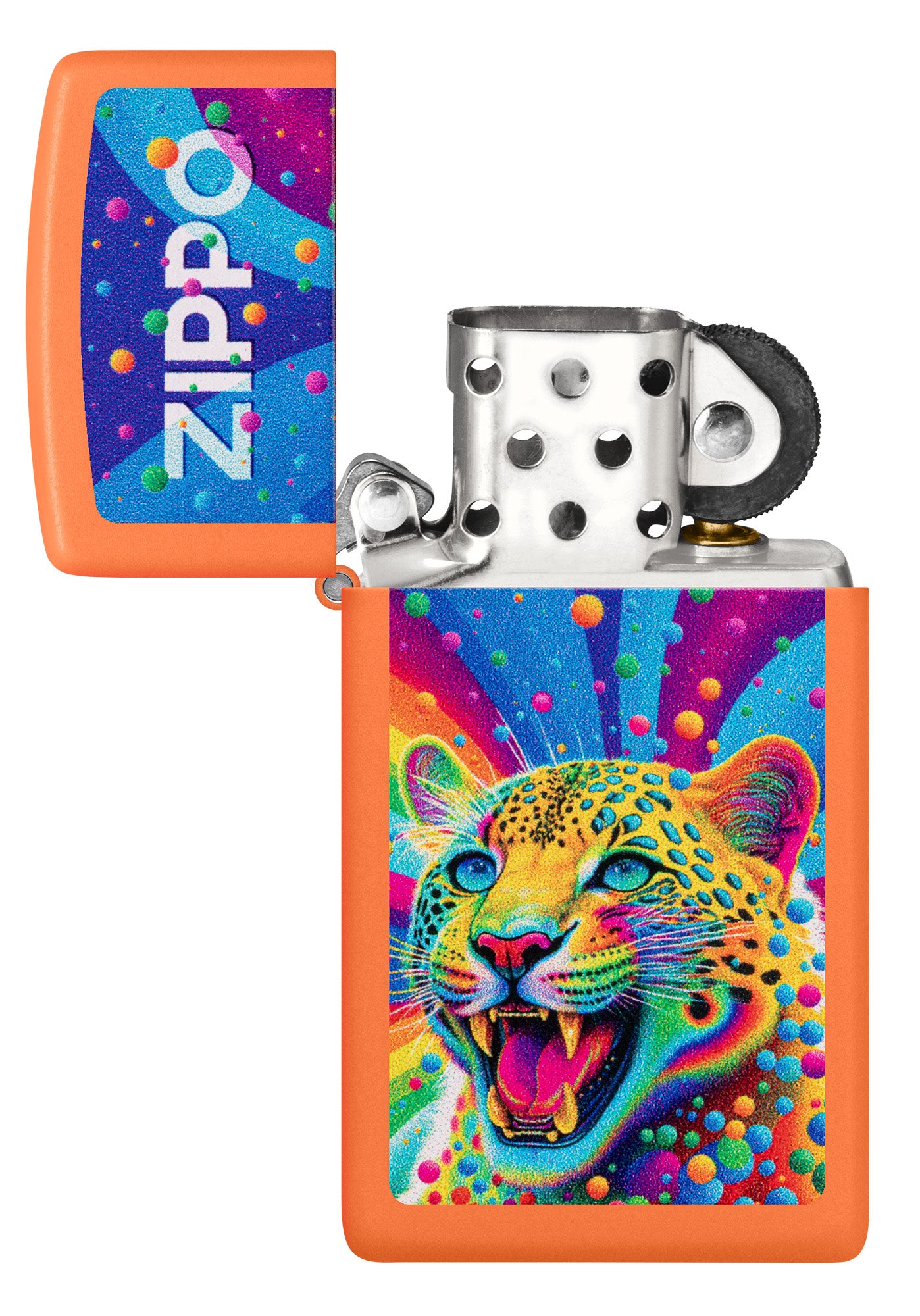 Leopard Print Zippo Lighter - Stylish Windproof Refillable Metal Lighter for Smoking, Camping, Outdoor Adventures & Collectibles