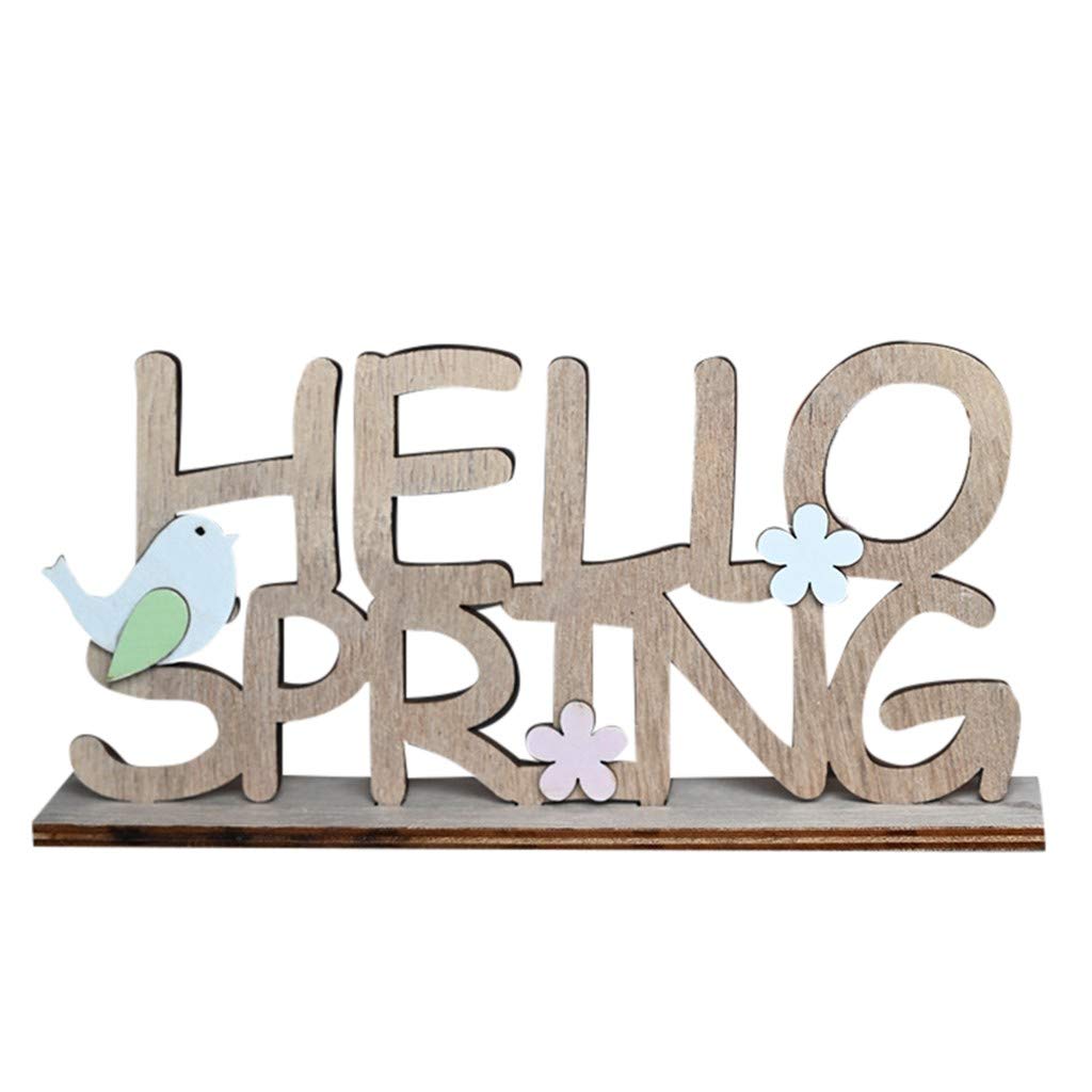 Handcrafted Wooden Easter Alphabet Ornaments - Unique Wood Desktop Decor for Home, Office & Holiday Display