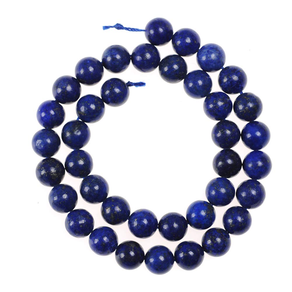 60pcs 6mm Round Loose Beads Natural Lapis Lazuli Stone Beads for DIY Jewelry Making - Bracelets, Necklaces, Earrings - Perfect for Crafting, Gifts & Spiritual Healing Jewelry Projects