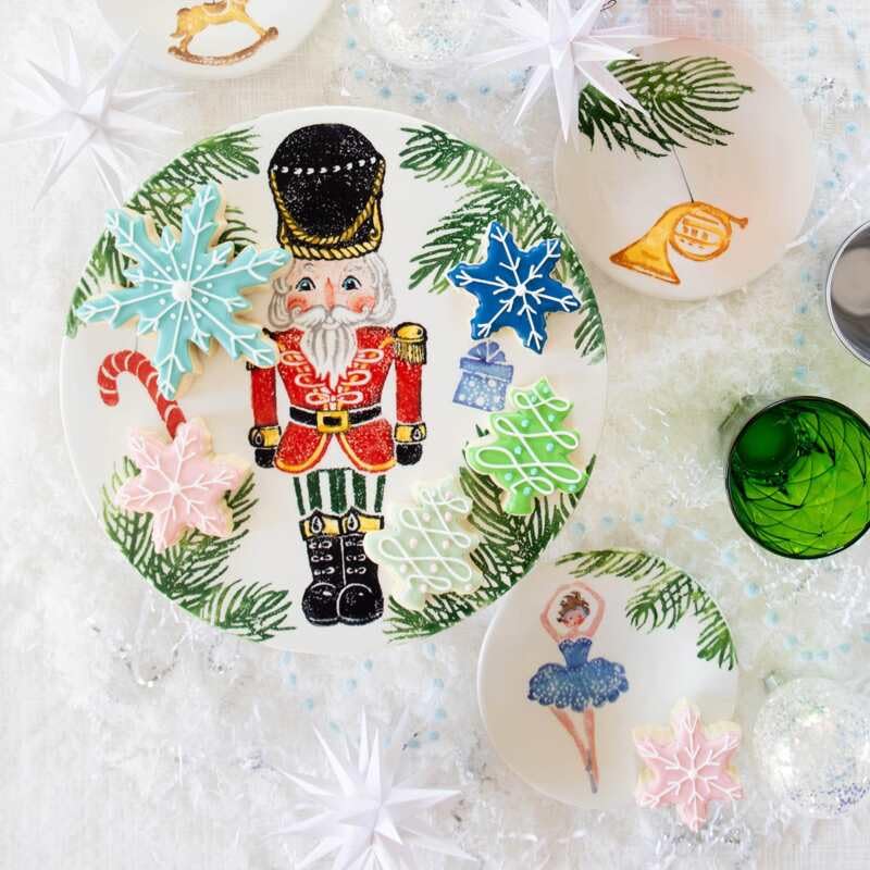 Vietri Nutcrackers Cake Stand Pedestal - 12.5