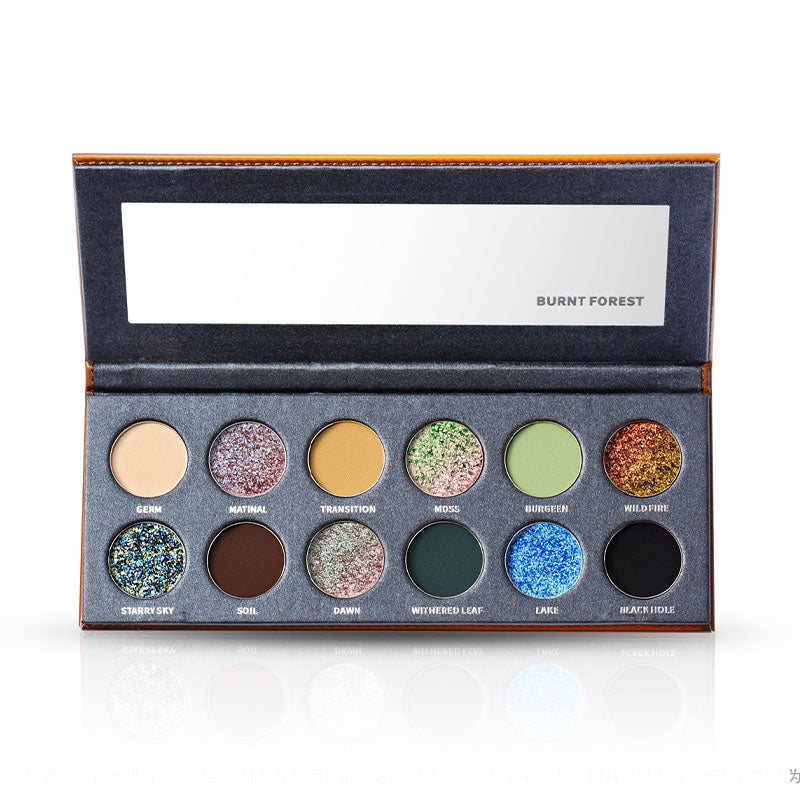 KRYPTEIN COSMETICS Hidden Realm BURNT FOREST Eyeshadow Palette - 18 Matte & Shimmer Shades, Vegan & Cruelty-Free Makeup - Perfect for Smokey Eyes & Night Out Looks