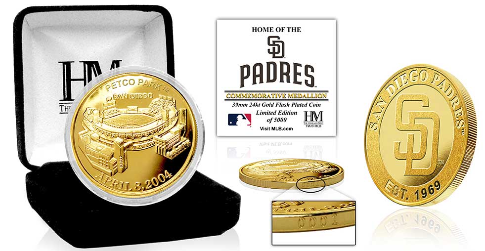 San Diego Padres Commemorative Gold Mint Coin - Limited Edition Collectible for Baseball Fans | Perfect for Display, Gifts, and Memorabilia Collections