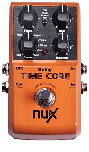 Nux Time Core Deluxe Digital Guitar Pedal with Delay & Loop Effects - Professional Multi-Effects Processor for Live Performance & Studio Recording