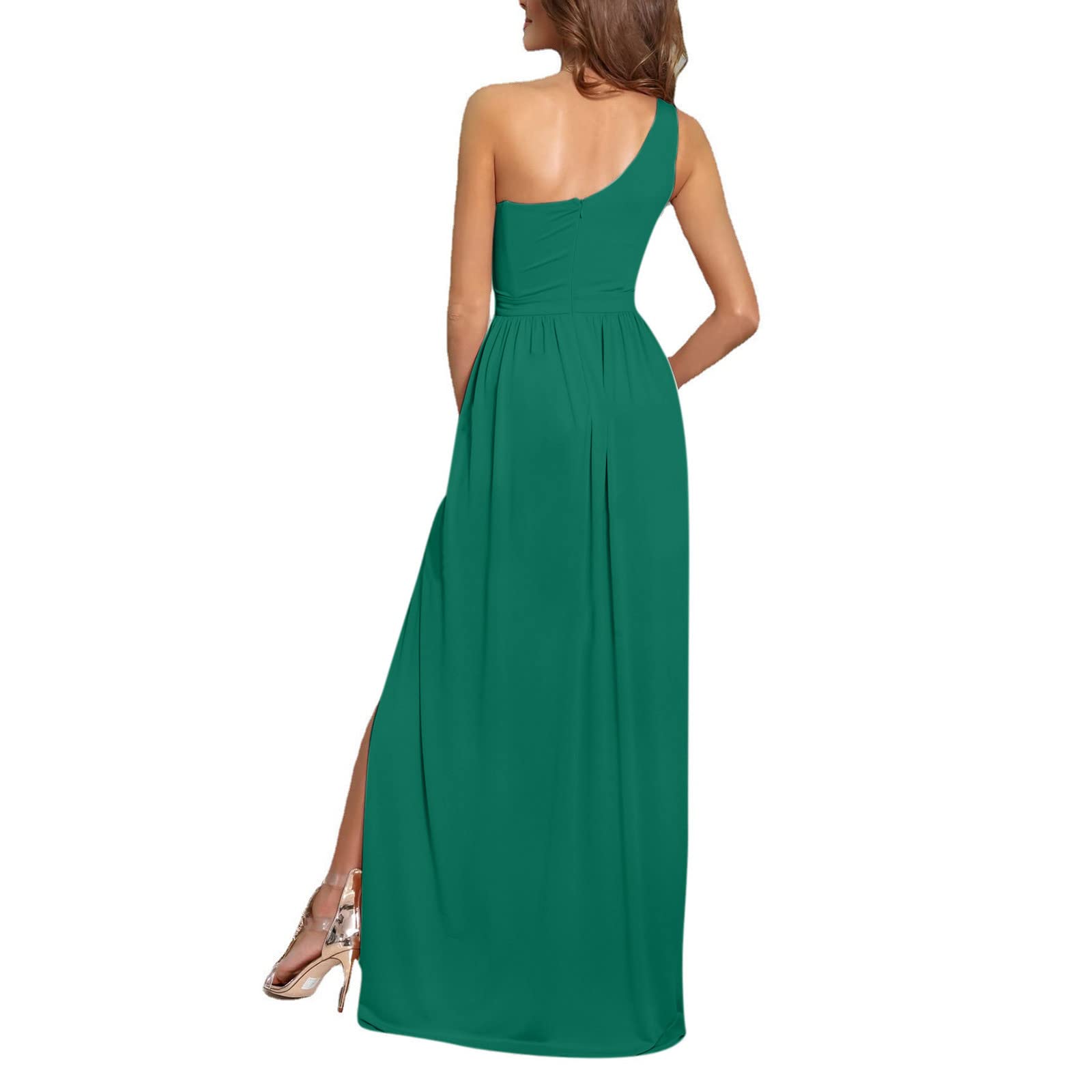 Elegant Off Shoulder Long Wedding Guest Dress for Women - Formal Evening Gowns with Slit | Bridesmaid Dresses for Weddings, Parties & Special Occasions