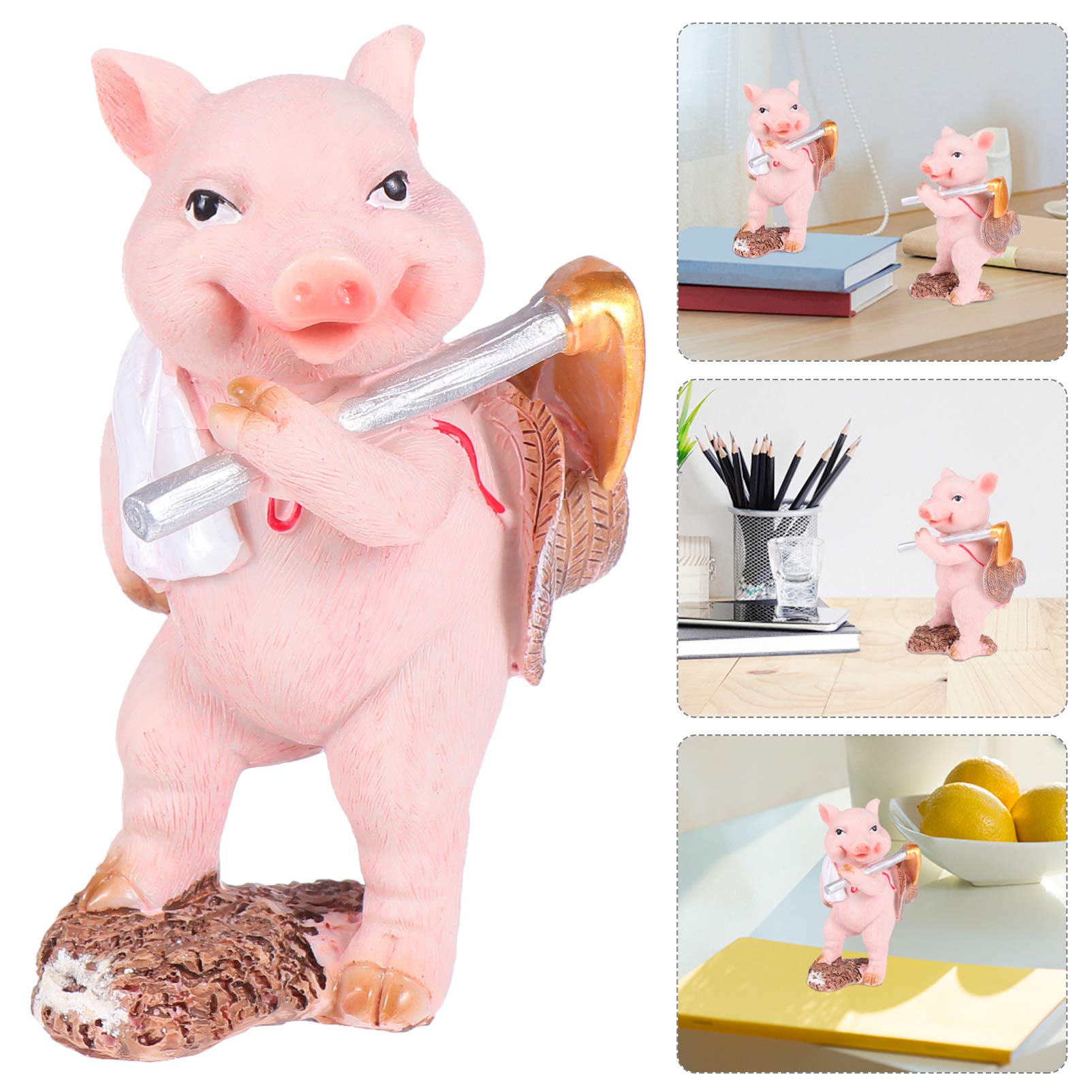 1pc Cabilock Pig Ornament - Handcrafted Pig Sculpture for Home Decor, Car Trim & Miniature Garden Accessories | Perfect for Farmhouse Decor, Easter Bunny Displays & Interior Crafts Collection
