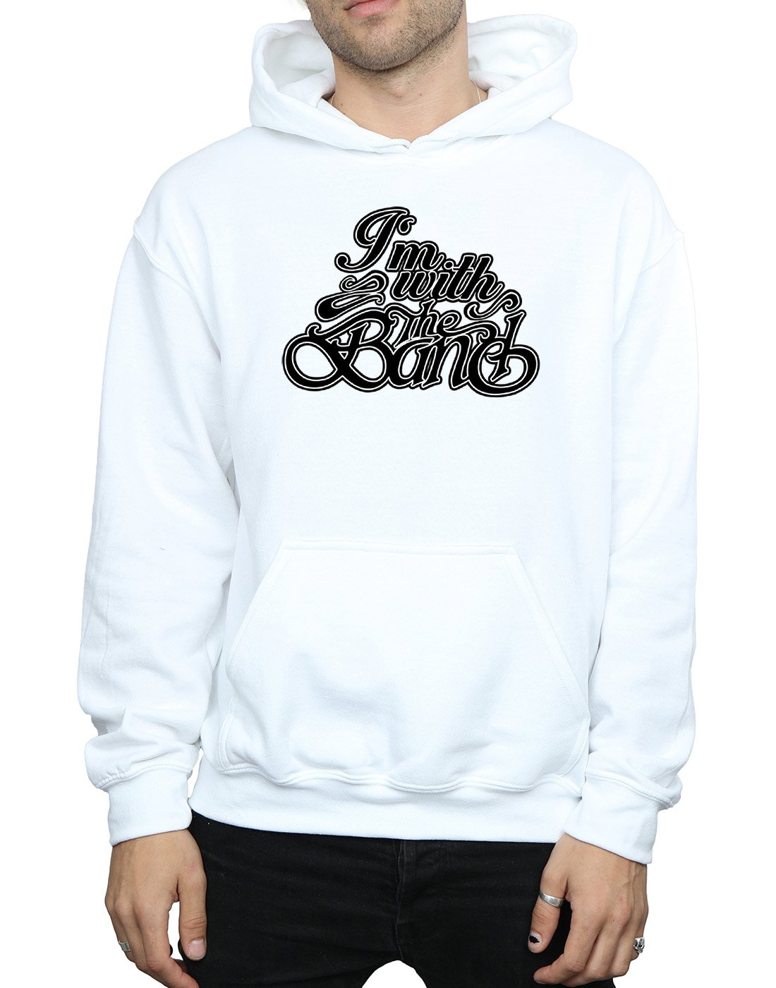 I'm With The Band Hoodie for Men - Soft & Comfortable Pullover Sweatshirt - Perfect for Concerts, Music Festivals & Casual Wear