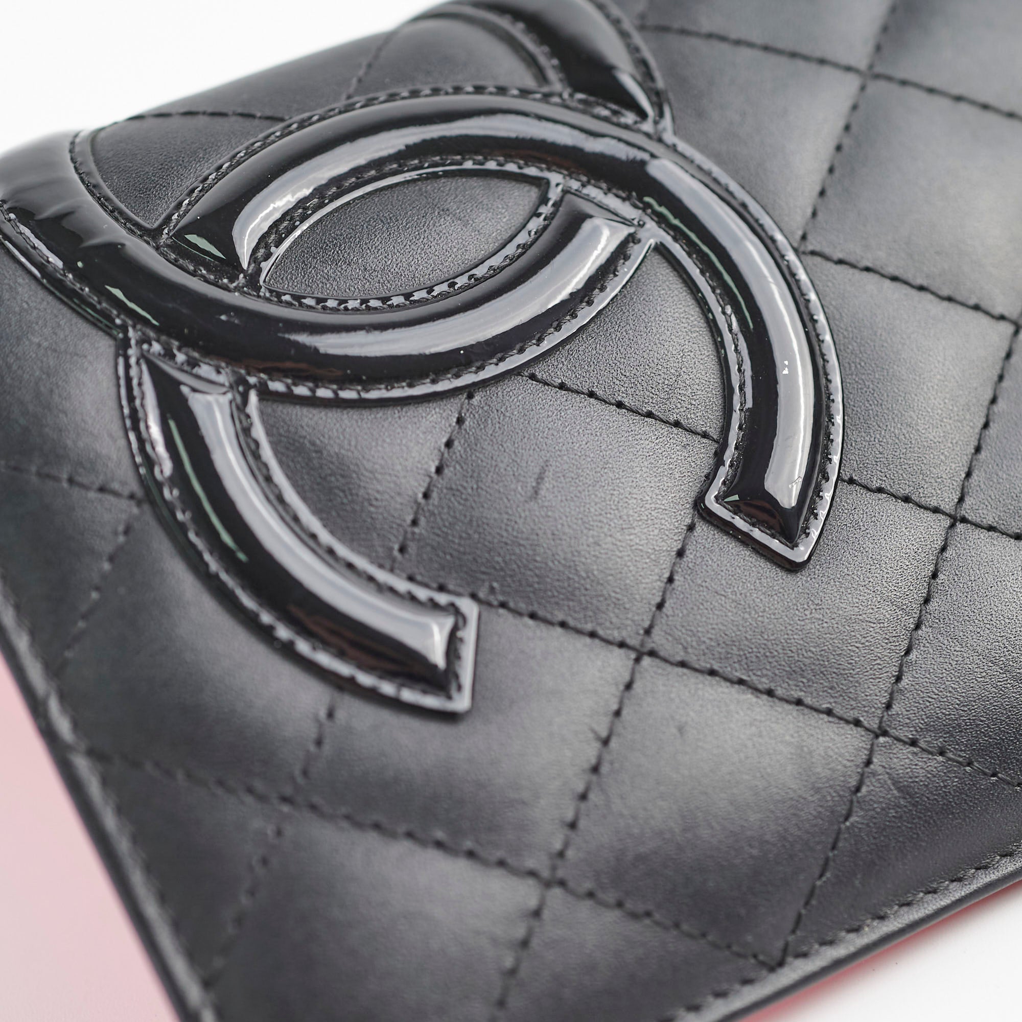 Chanel Cambon Long Flap Wallet in Calfskin Leather - Black & Pink for Women | Luxury Designer Handbag for Everyday Use & Special Occasions