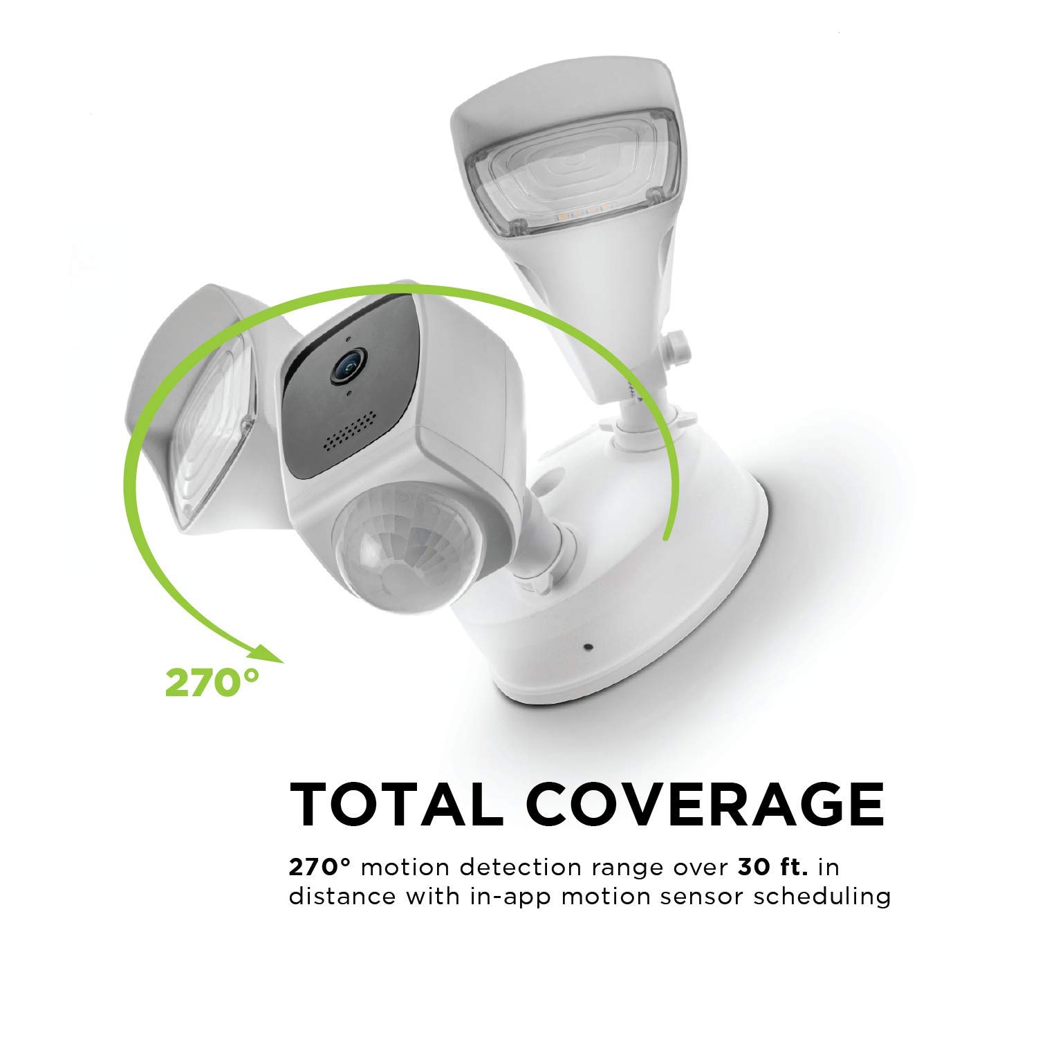 Home Zone Security Floodlight Camera - Wireless 1080P HD Outdoor Smart Security Camera with Motion Detection, 2.4GHz WiFi, No Monthly Fee - Ideal for Backyard, Garage & Front Door Surveillance