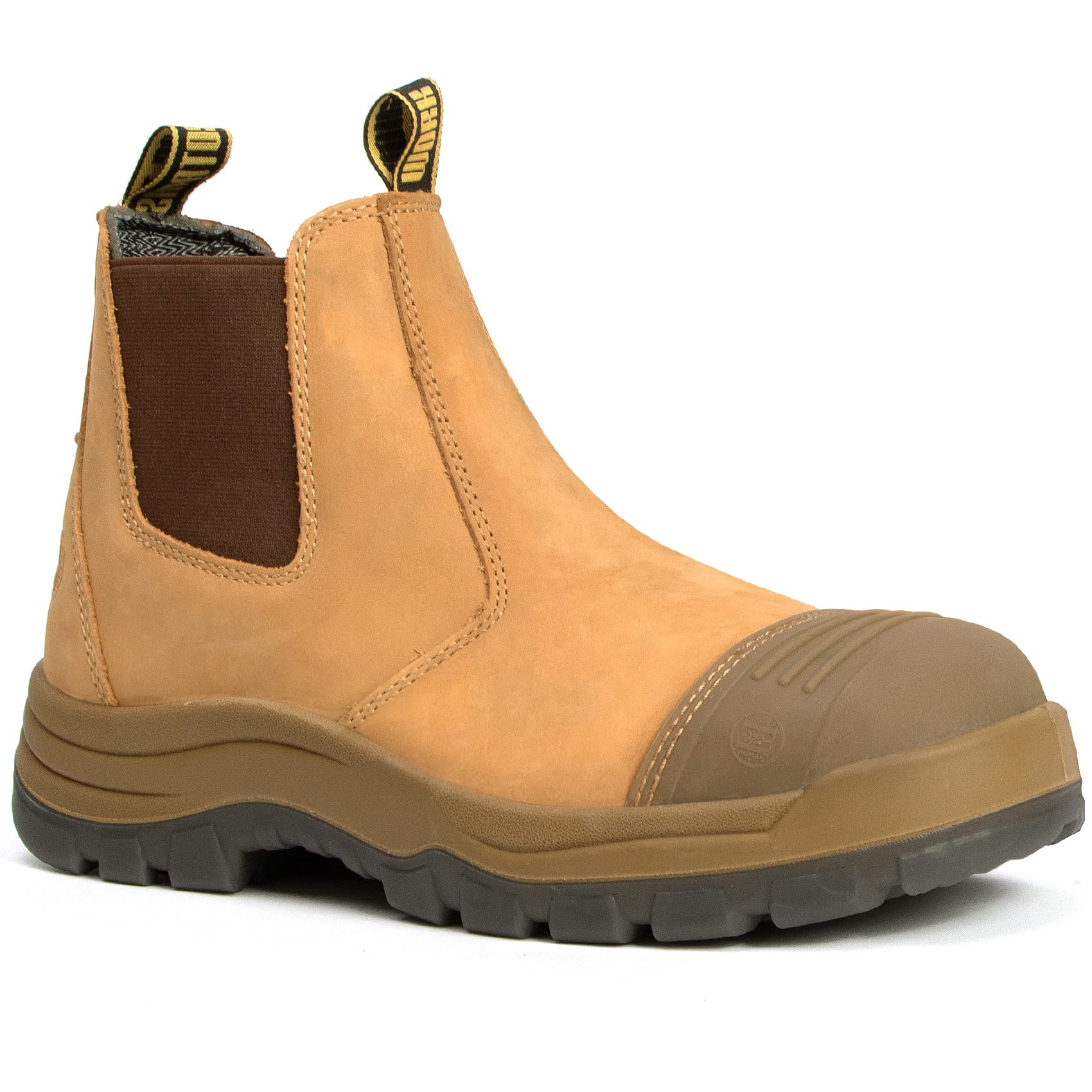 DIIG Men's Steel Toe & Soft Toe Waterproof Work Boots - Slip Resistant, Anti-Static Safety Shoes for Construction, Warehouse & Outdoor Work