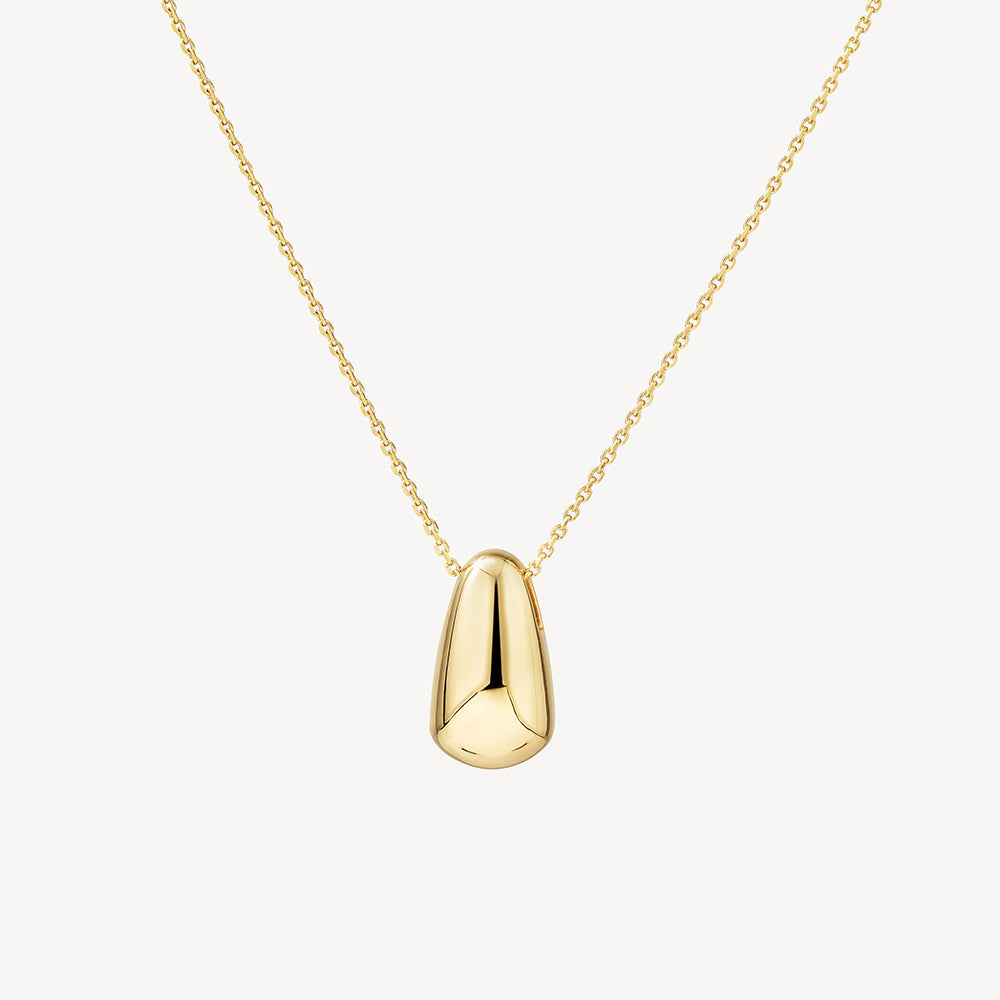 Elegant Gold Drop Dome Pendant Necklace for Women - Perfect for Evening Parties, Weddings & Date Nights