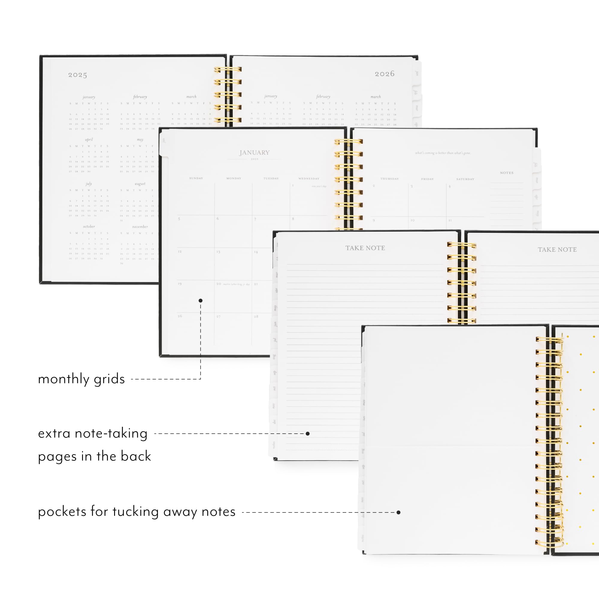 Sugar Paper 2025 Signature Spiral Planner - Weekly & Monthly Calendar (Jan-Dec), 7.5