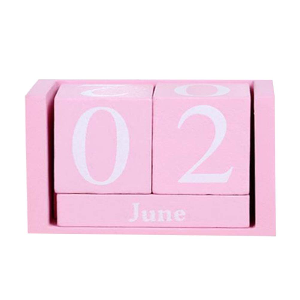VORCOOL Wooden Perpetual Calendar - Black Desktop Date Block for Home, Office & School | Perfect for Planning, Organizing & Decorating Workspace