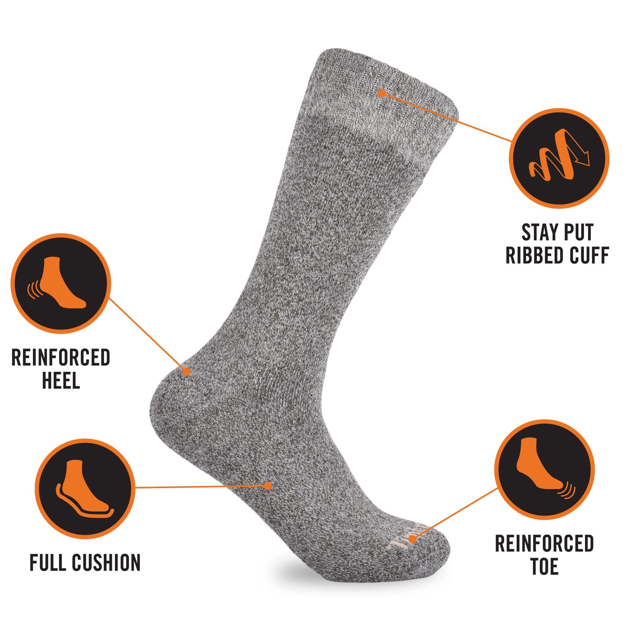 Timberland Women's Ribbed Marled Boot Socks - 3 Pack Warm Knit Socks for Hiking, Winter & Casual Wear - Comfortable Crew Socks for Boots & Shoes