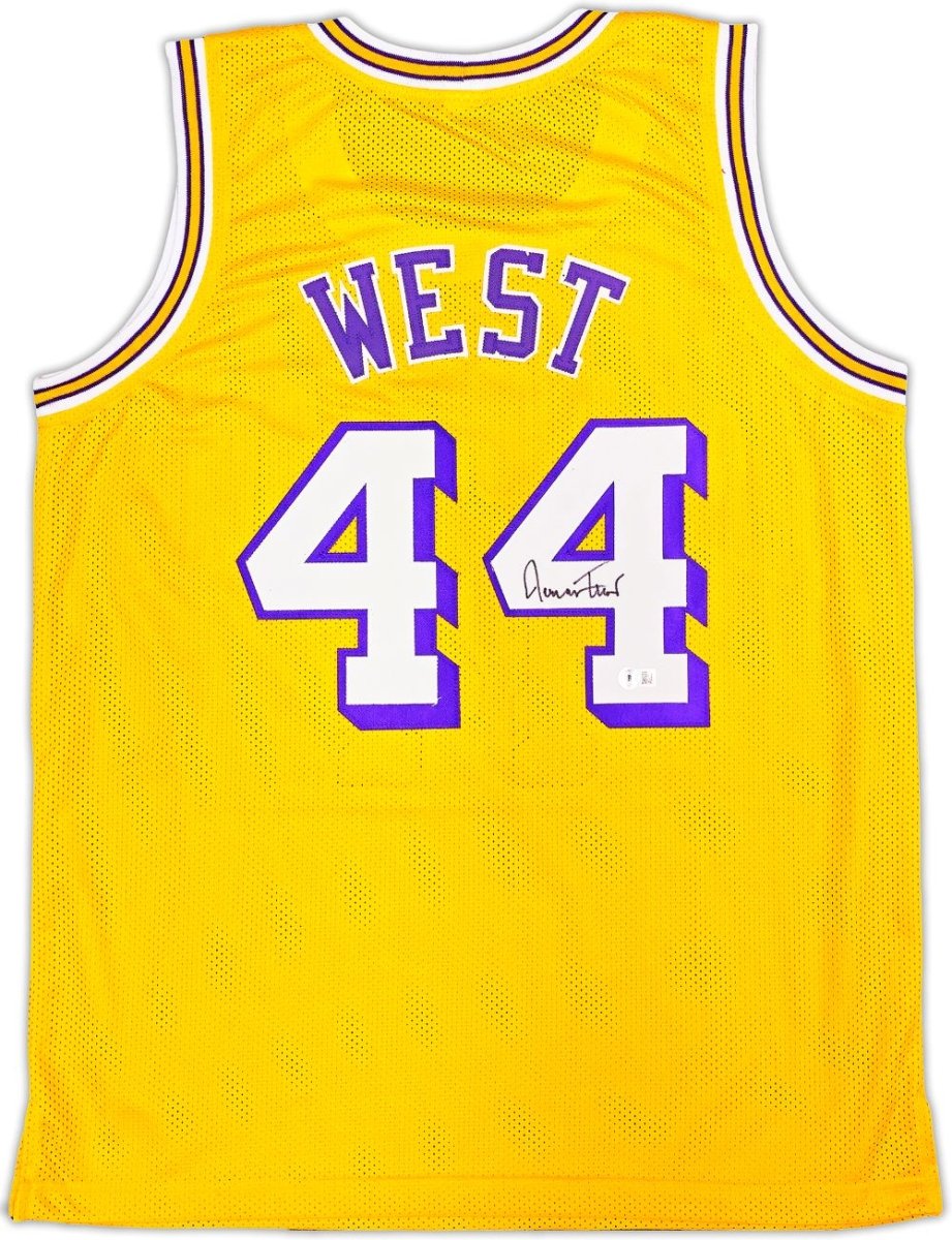 Jerry West Los Angeles Lakers Signed Yellow Basketball Jersey - Authentic NBA Memorabilia for Collectors & Fans - Perfect for Display, Gifting, and Sports Memorabilia Collections