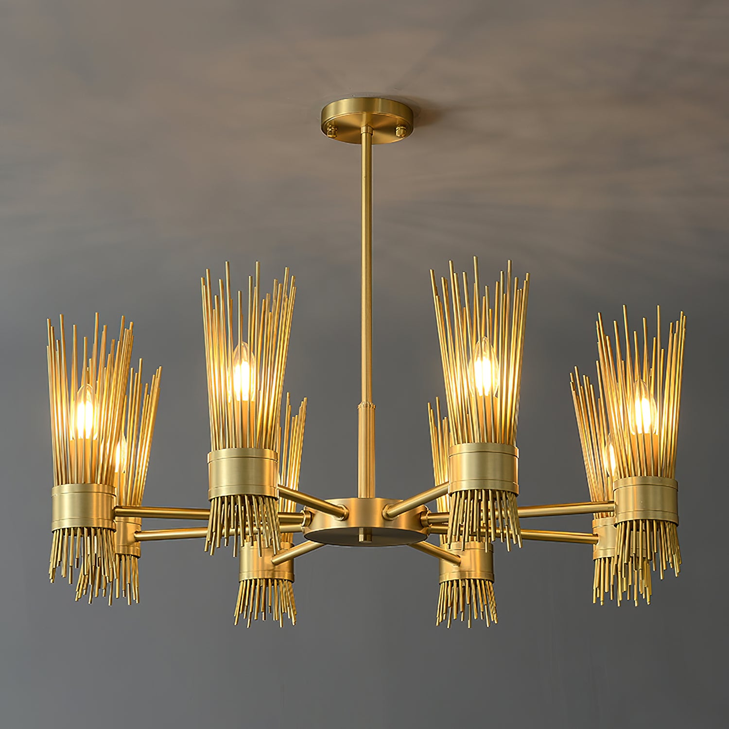 Modern Wagon Wheel Chandelier - Rustic Farmhouse Lighting Fixture for Dining Room, Living Room & Bedroom | Perfect for Western, Country & Ranch Style Decor